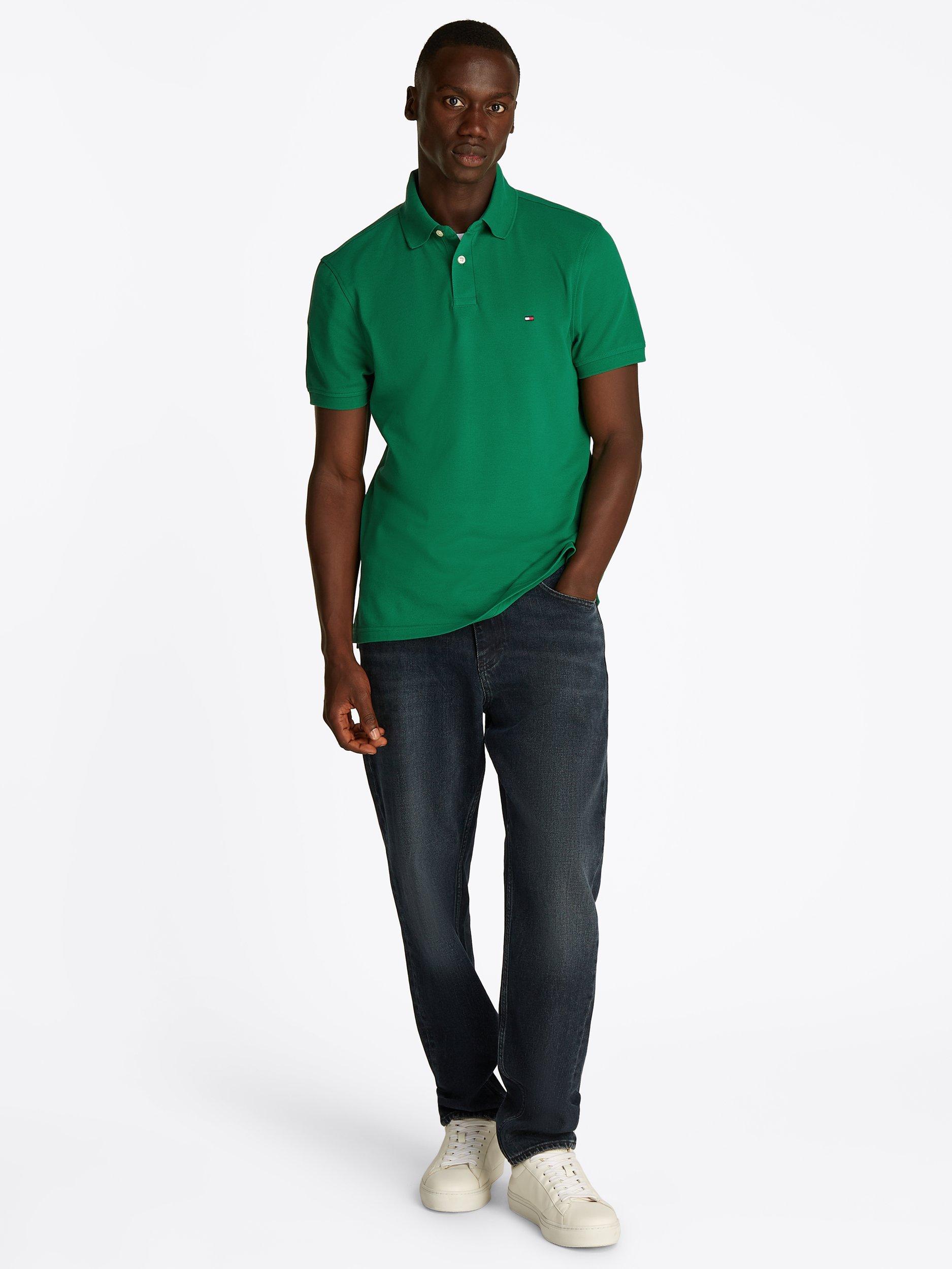 Product image 3 of 8, which shows Tommy Hilfiger 1985 Regular Fit Polo Shirt, Nouveau Green, L