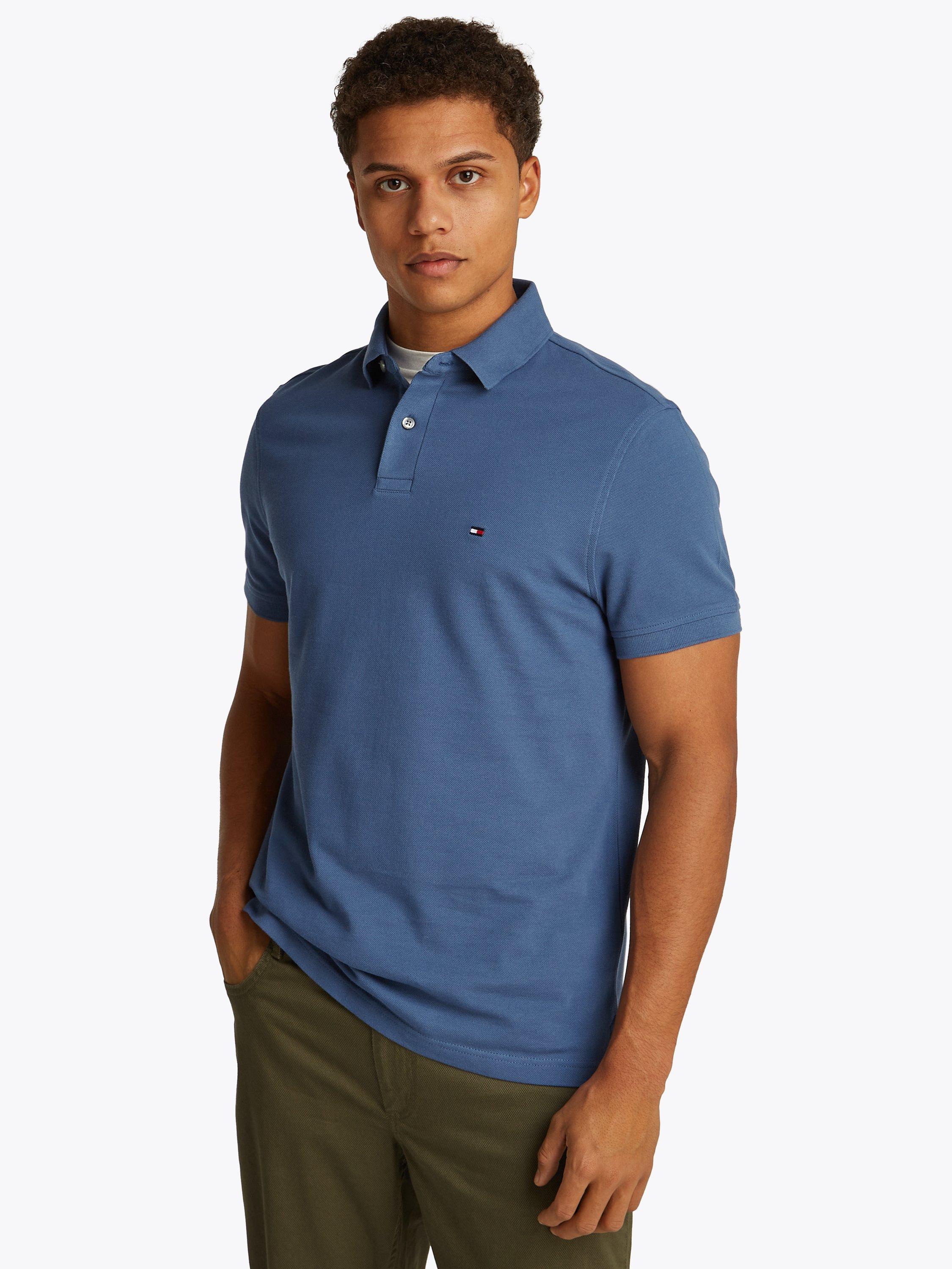 Product image 1 of 8, which shows Tommy Hilfiger 1985 Regular Fit Polo Shirt, Aegean Sea, XS