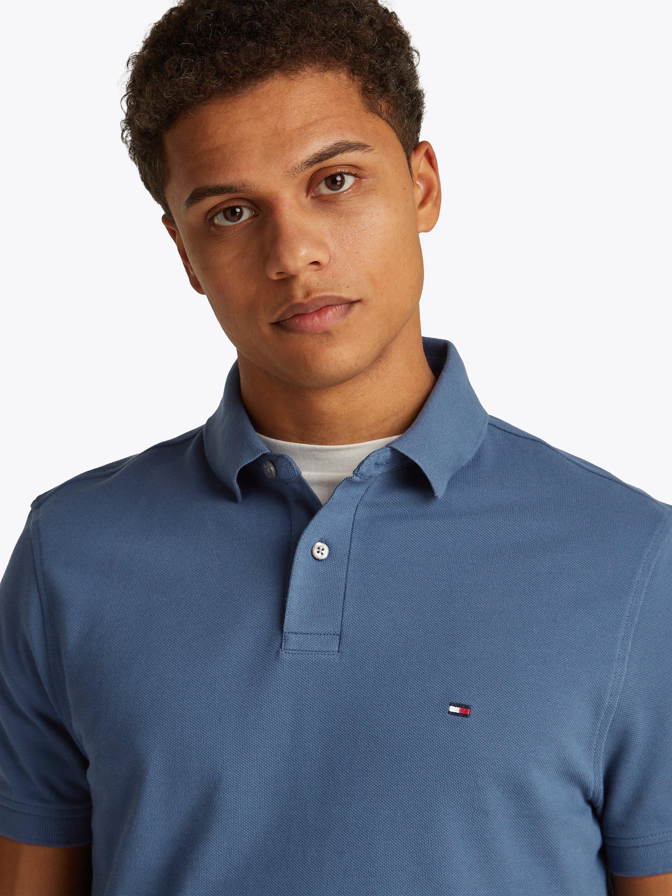 Product image 4 of 8, which shows Tommy Hilfiger 1985 Regular Fit Polo Shirt, Aegean Sea, XS