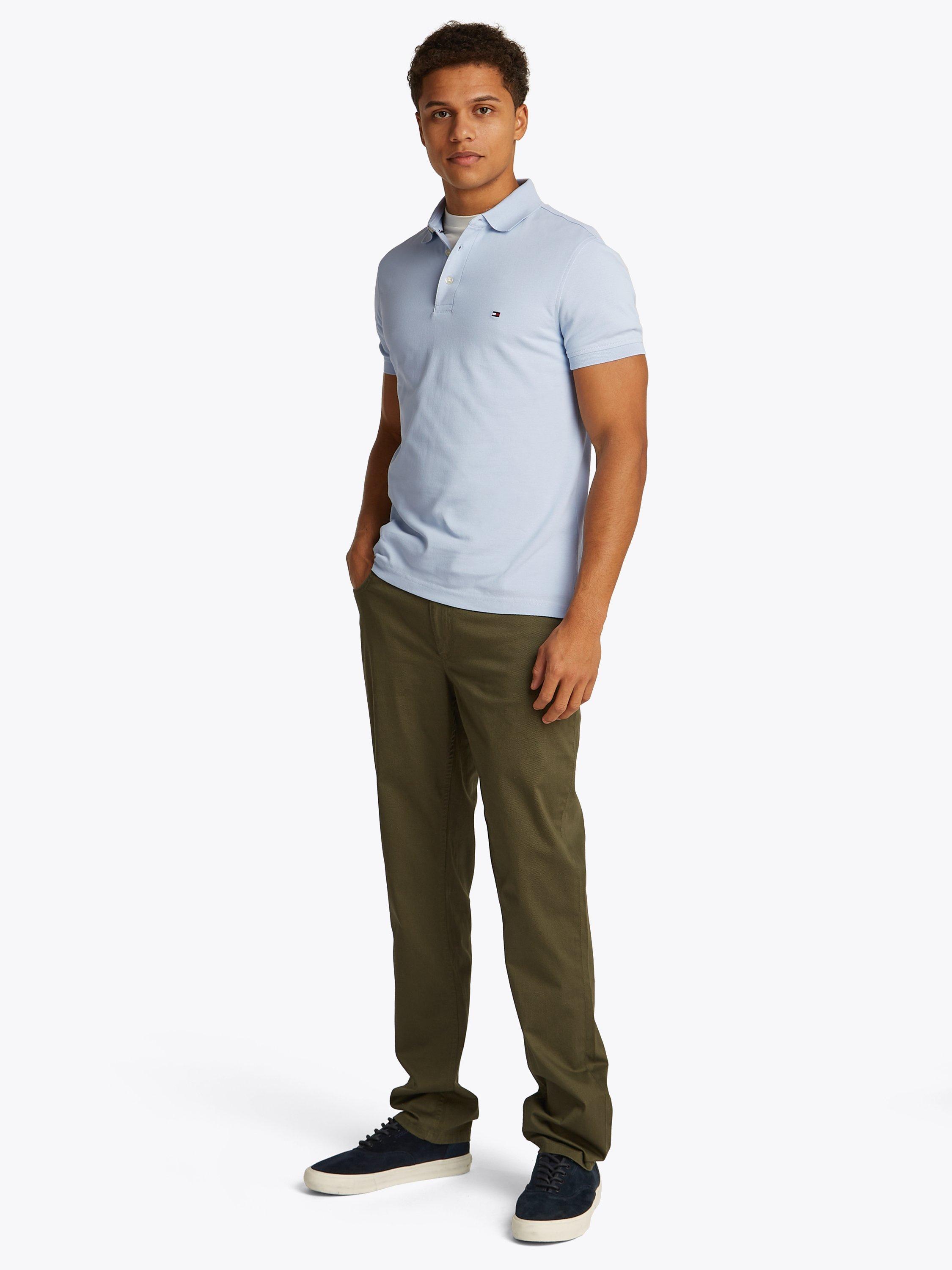 Product image 2 of 8, which shows Tommy Hilfiger 1985 Slim Fit Polo Shirt, Breezy Blue, S