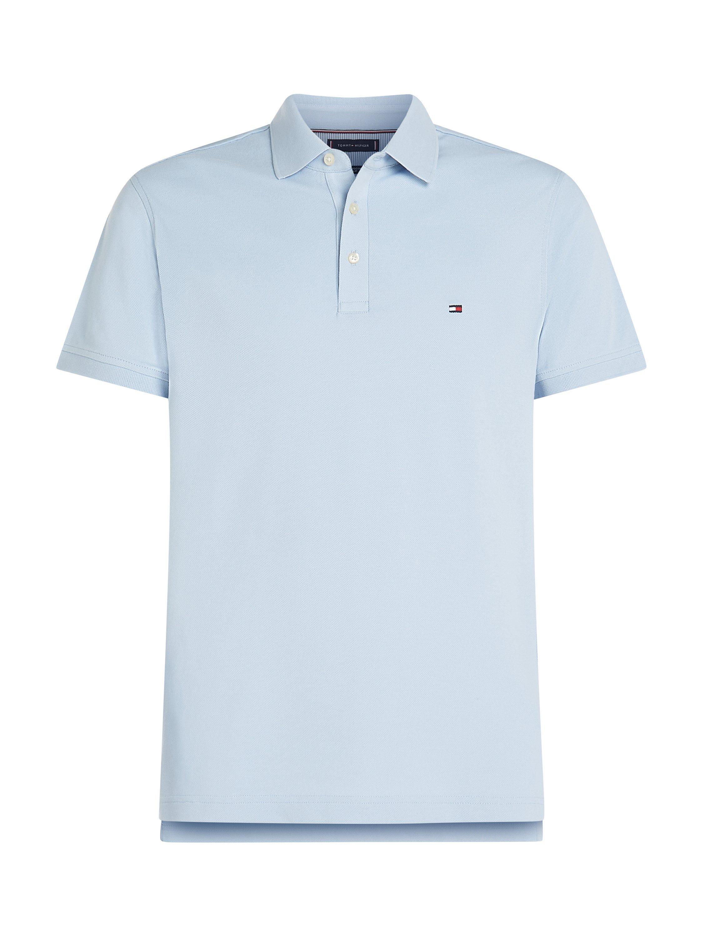 Product image 5 of 8, which shows Tommy Hilfiger 1985 Slim Fit Polo Shirt, Breezy Blue, S