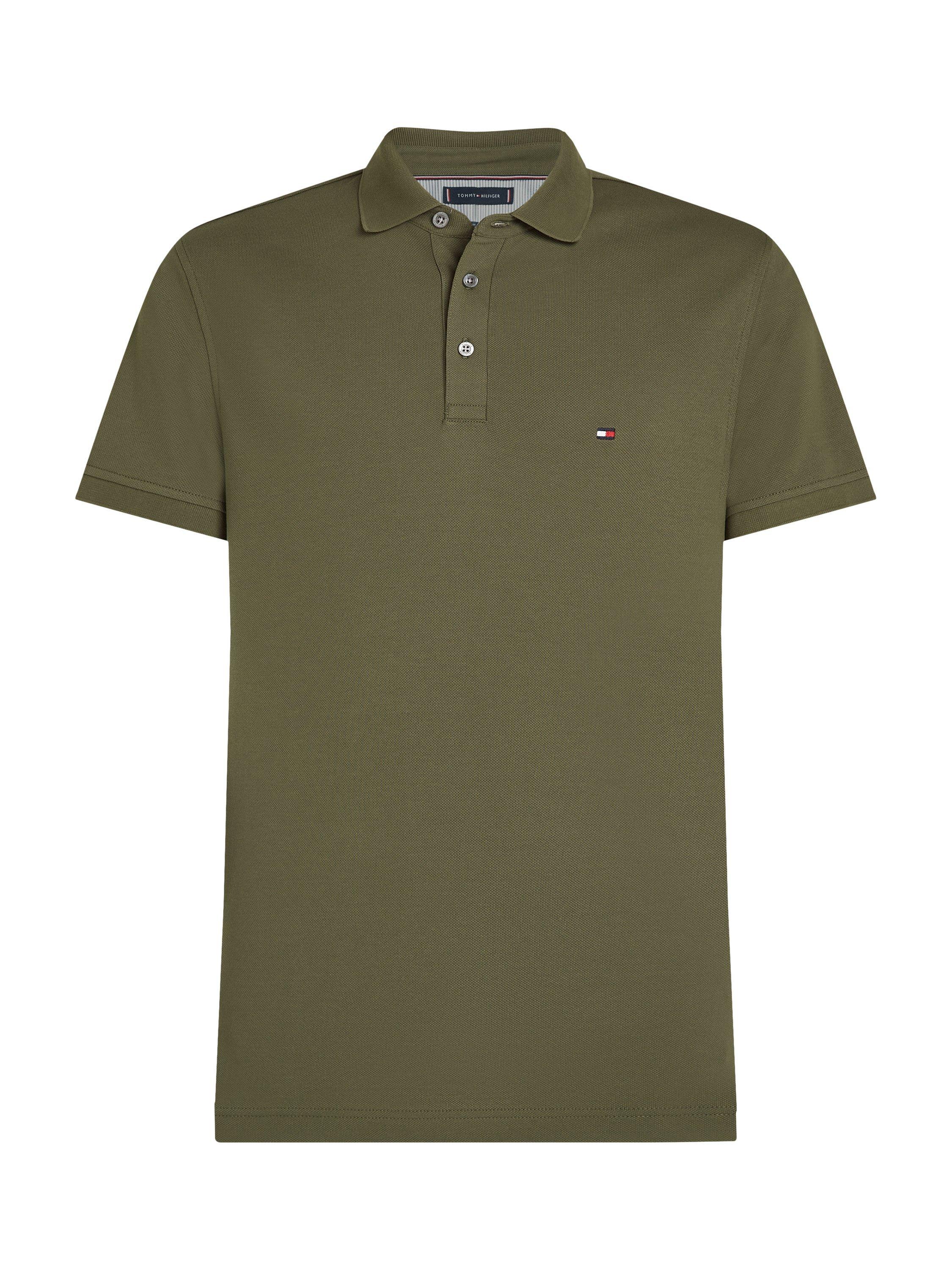 Product image 5 of 8, which shows Tommy Hilfiger 1985 Slim Fit Polo Shirt, Mid Green, S
