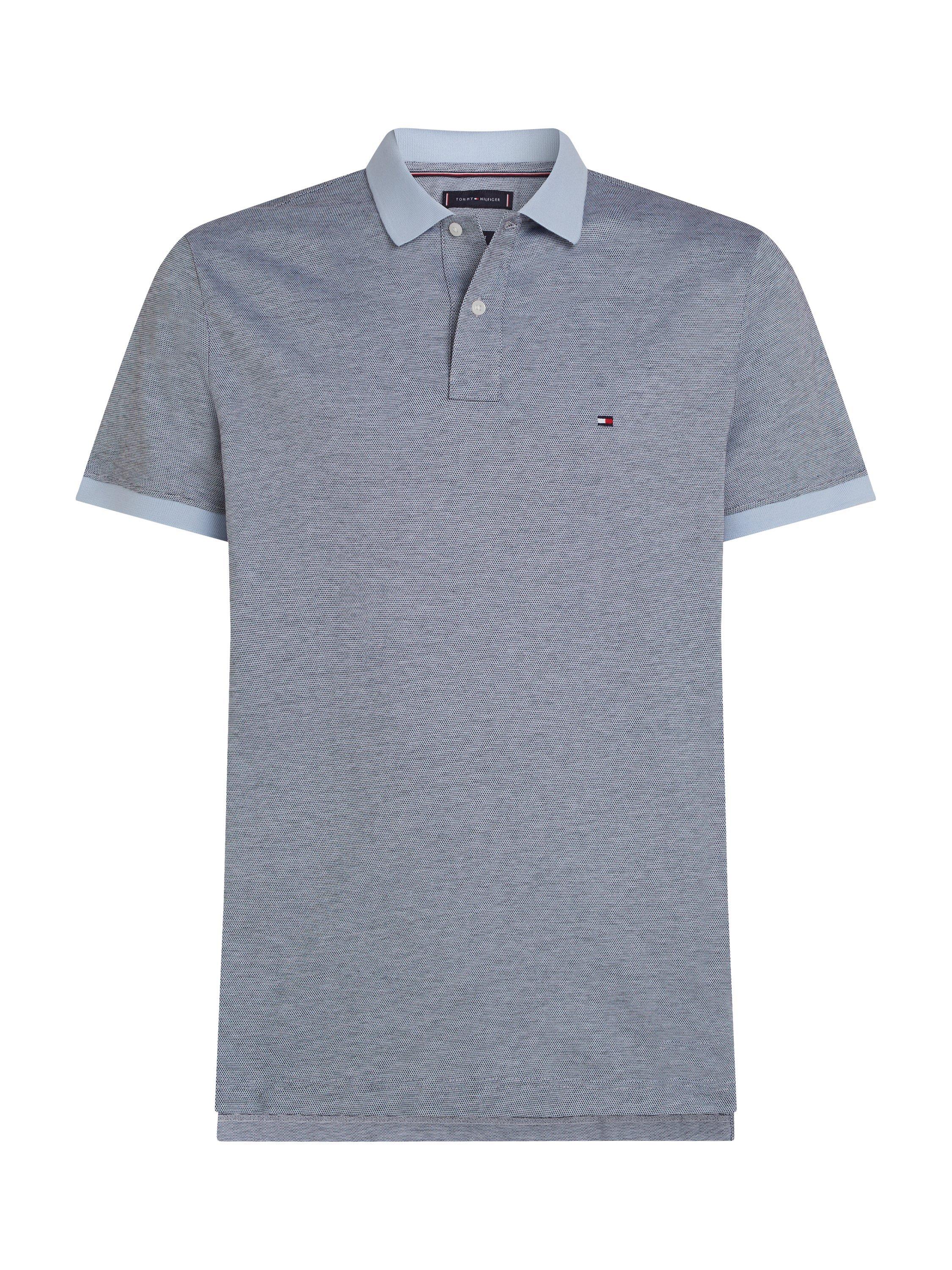 Product image 5 of 6, which shows Tommy Hilfiger Cotton Regular Fit Two Tone Polo Shirt, Breezy Blue/Desert Sky, M