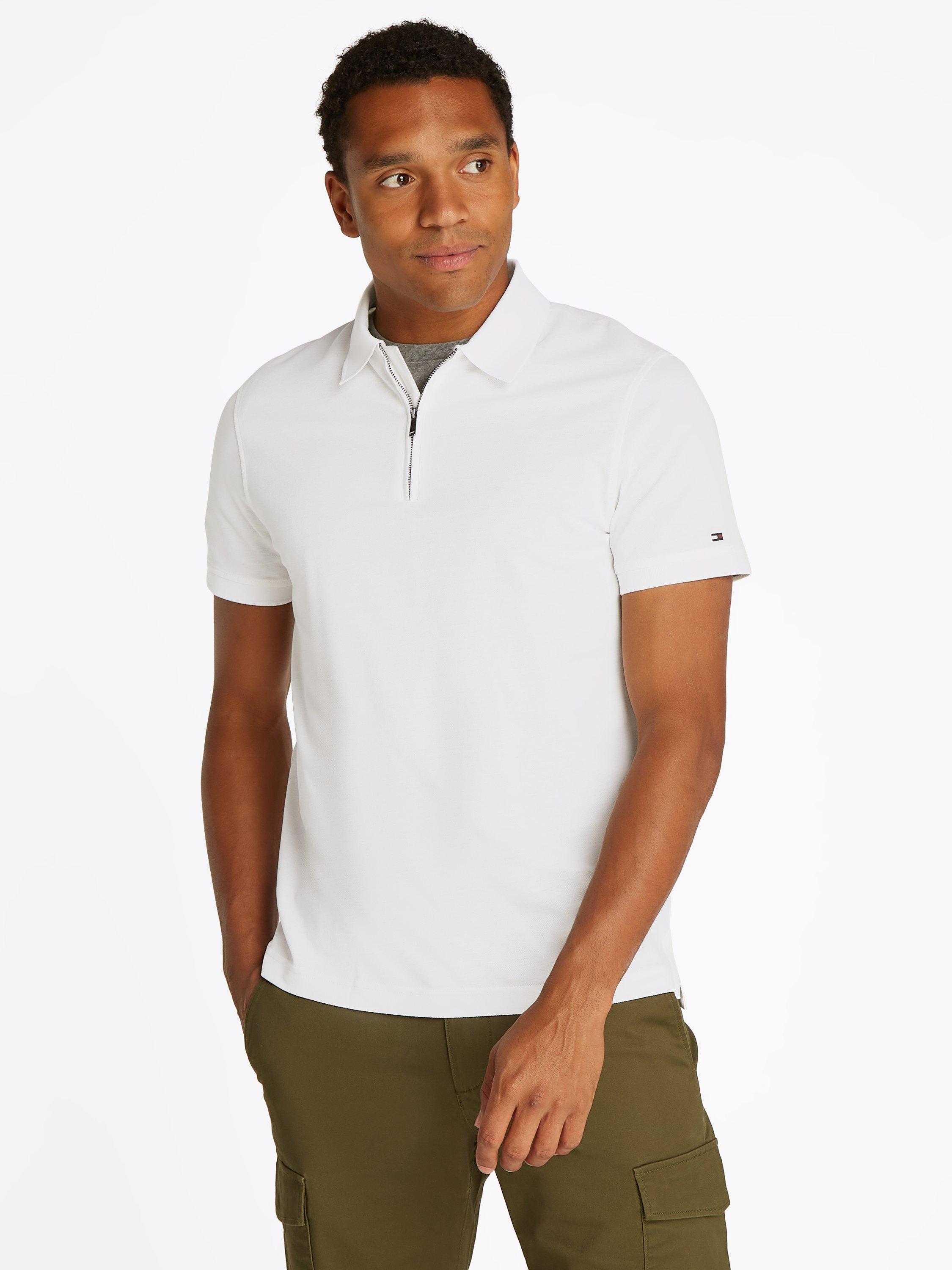 Product image 1 of 6, which shows Tommy Hilfiger Performance Regular Fit Polo Shirt, Optic White, S