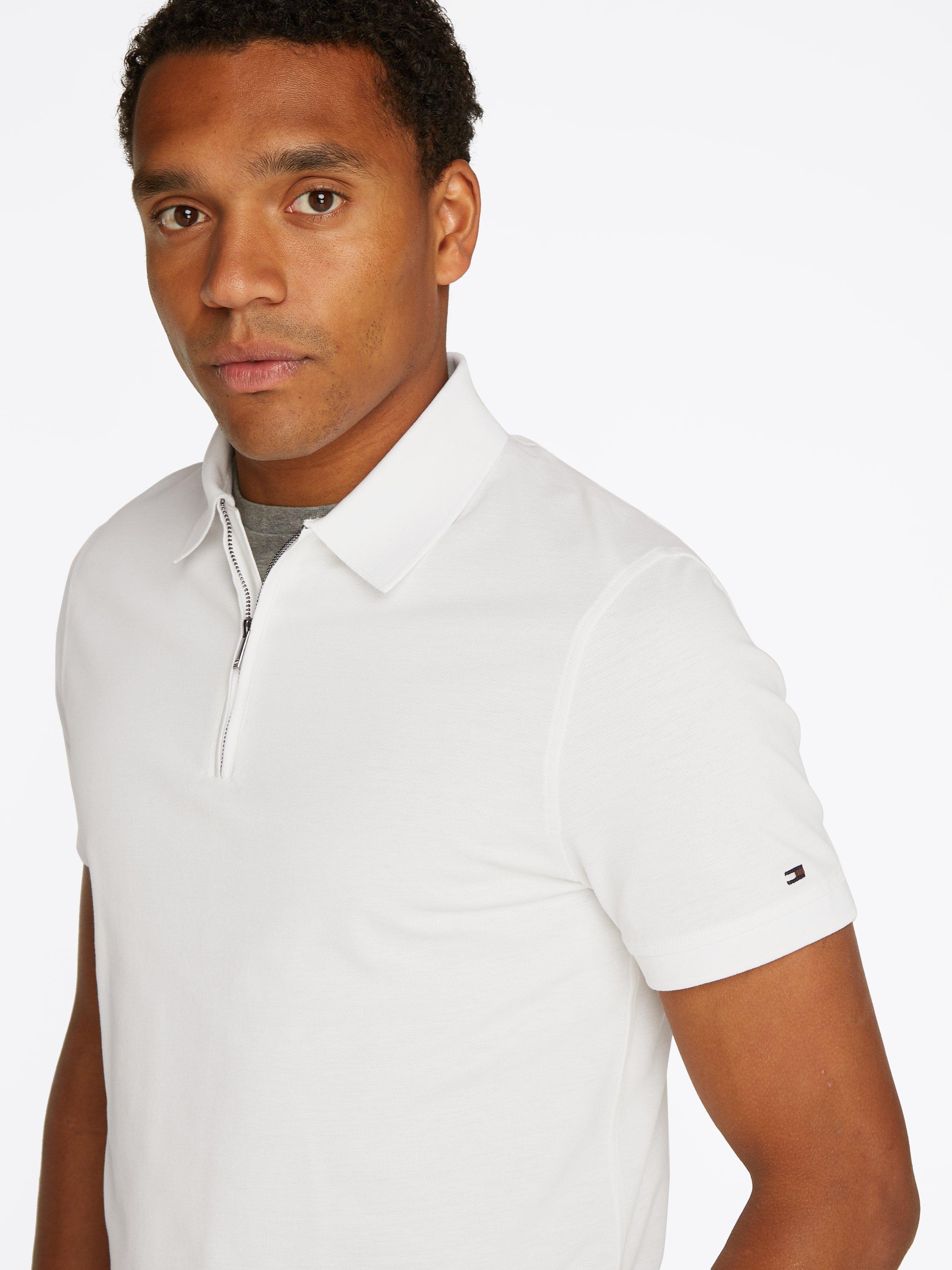 Product image 4 of 6, which shows Tommy Hilfiger Performance Regular Fit Polo Shirt, Optic White, S
