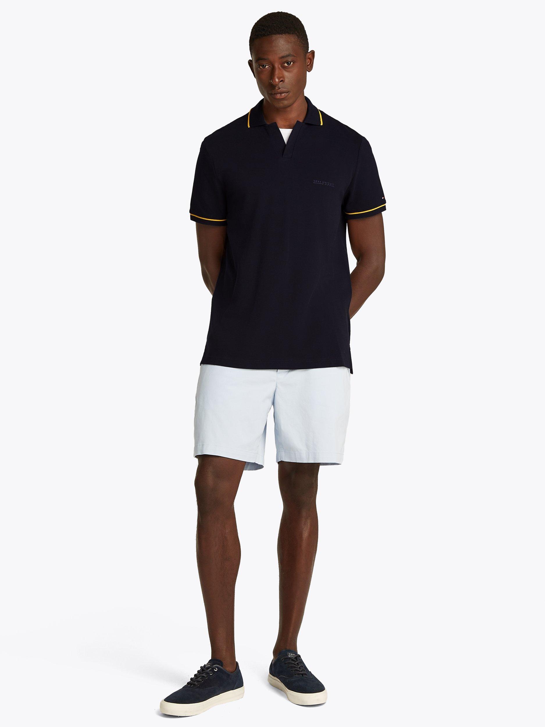 Product image 2 of 6, which shows Tommy Hilfiger Cotton Regular Fit Short Sleeve Polo Shirt, Desert Sky, S