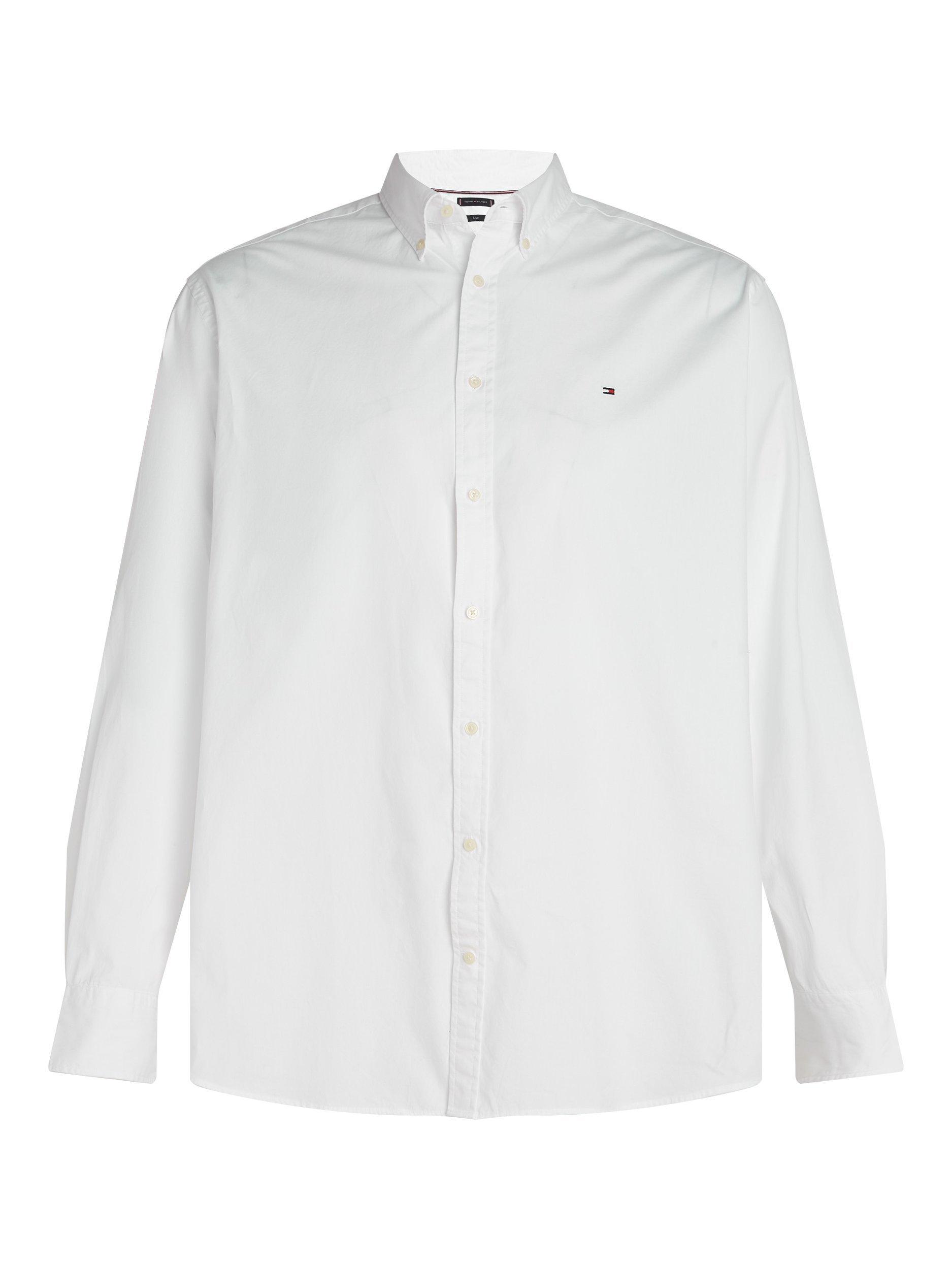 Product image 5 of 6, which shows Tommy Hilfiger Flex Poplin Cotton Regular Fit Shirt, White, 4XL