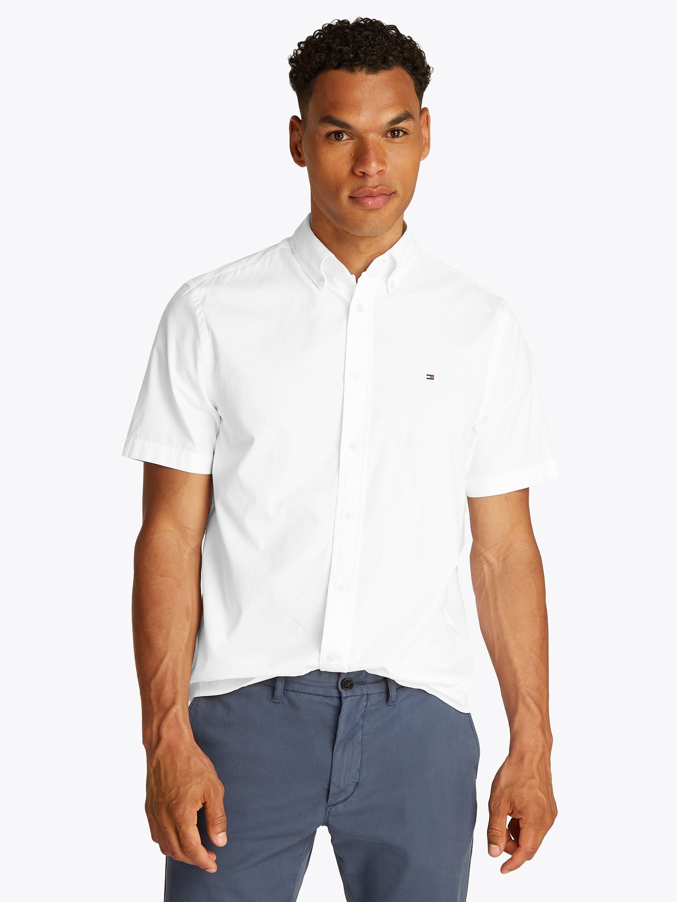 Tommy Hilfiger Cotton Flex Poplin Regular Fit Shirt, Optic White