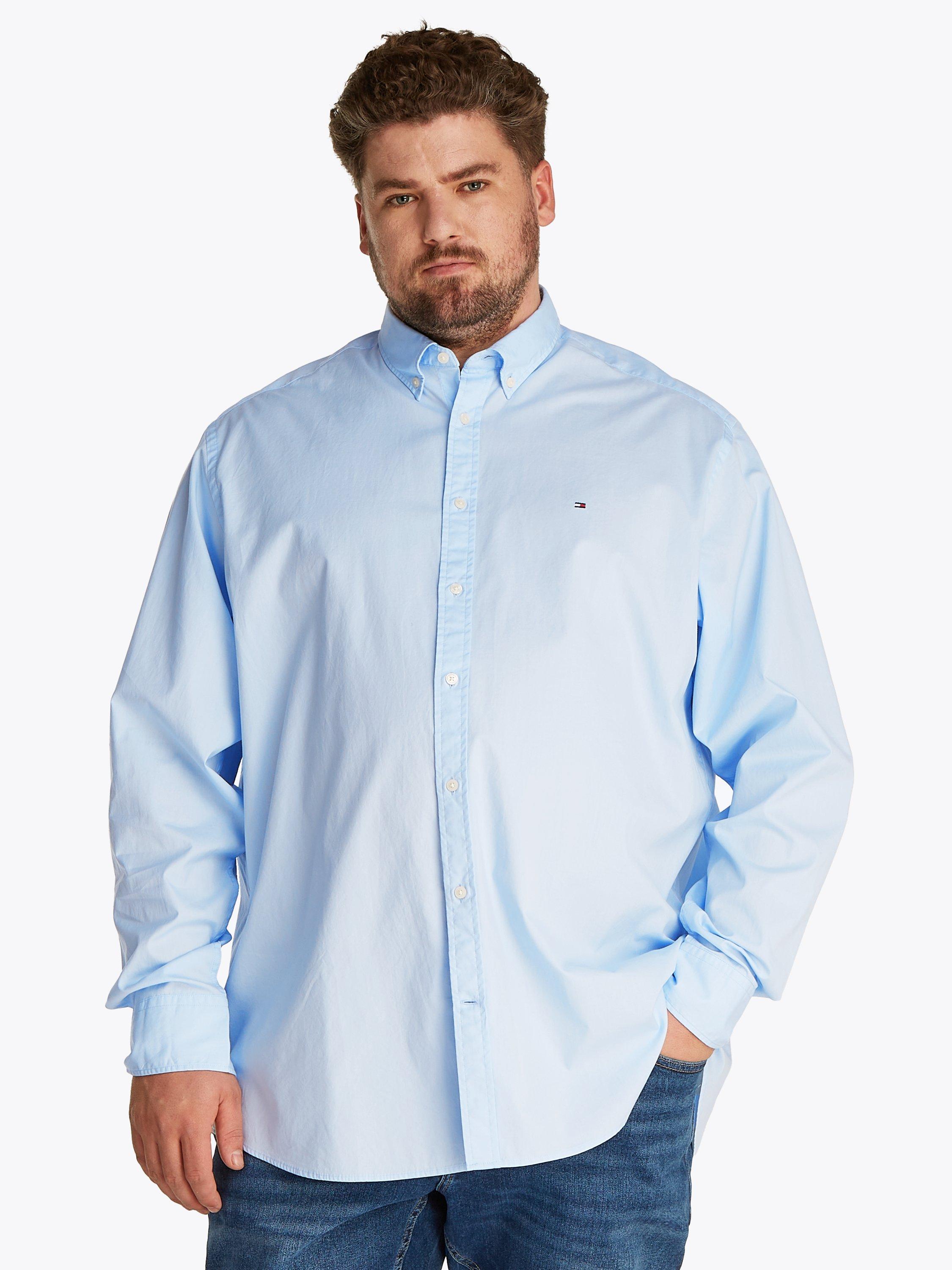 Product image 1 of 6, which shows Tommy Hilfiger Plus Cotton Regular Fit Shirt, Sweet Blue, XXXL