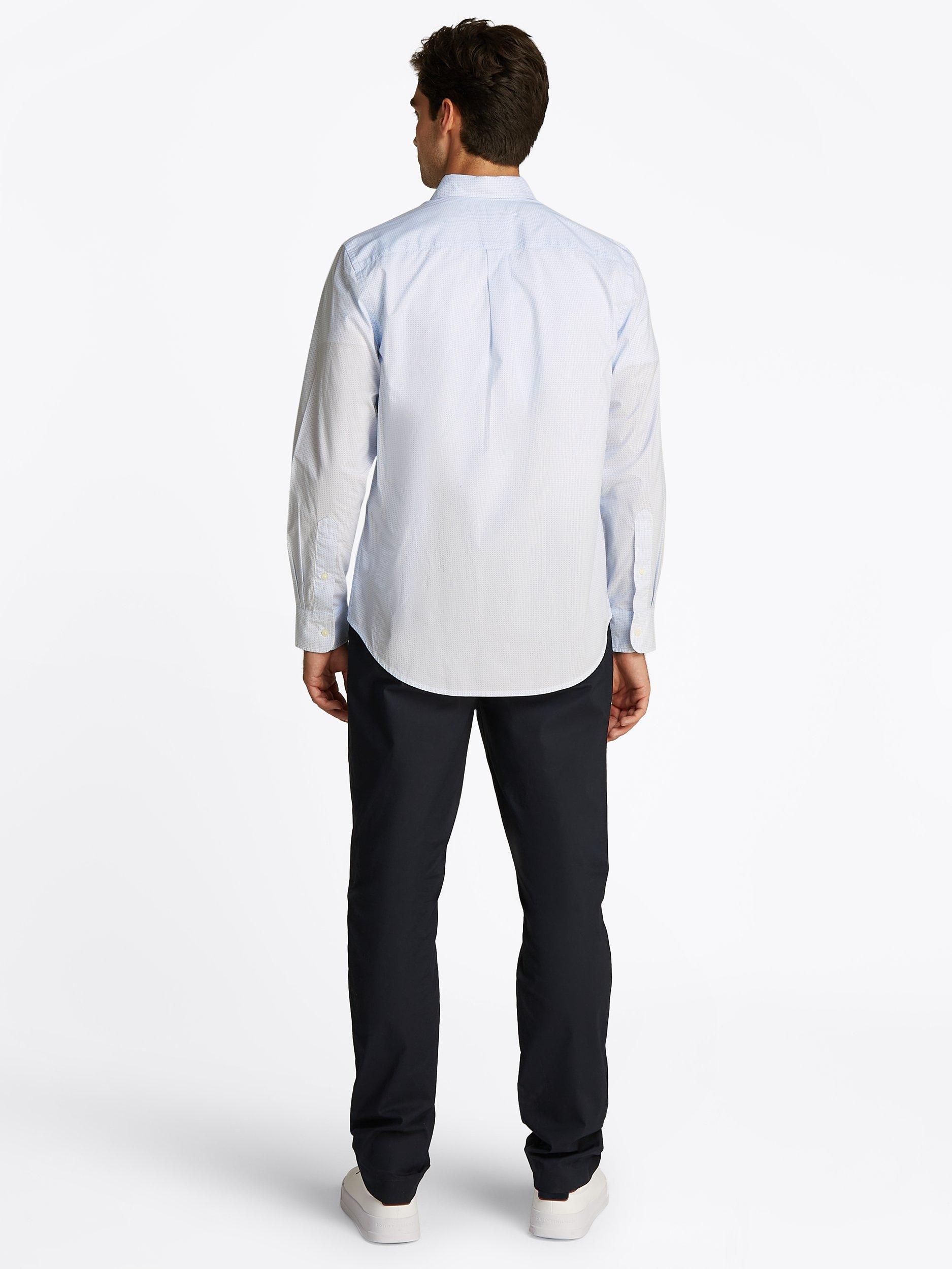 Product image 3 of 6, which shows Tommy Hilfiger Cotton Flex Poplin Regular Fit Shirt, Optic White, S