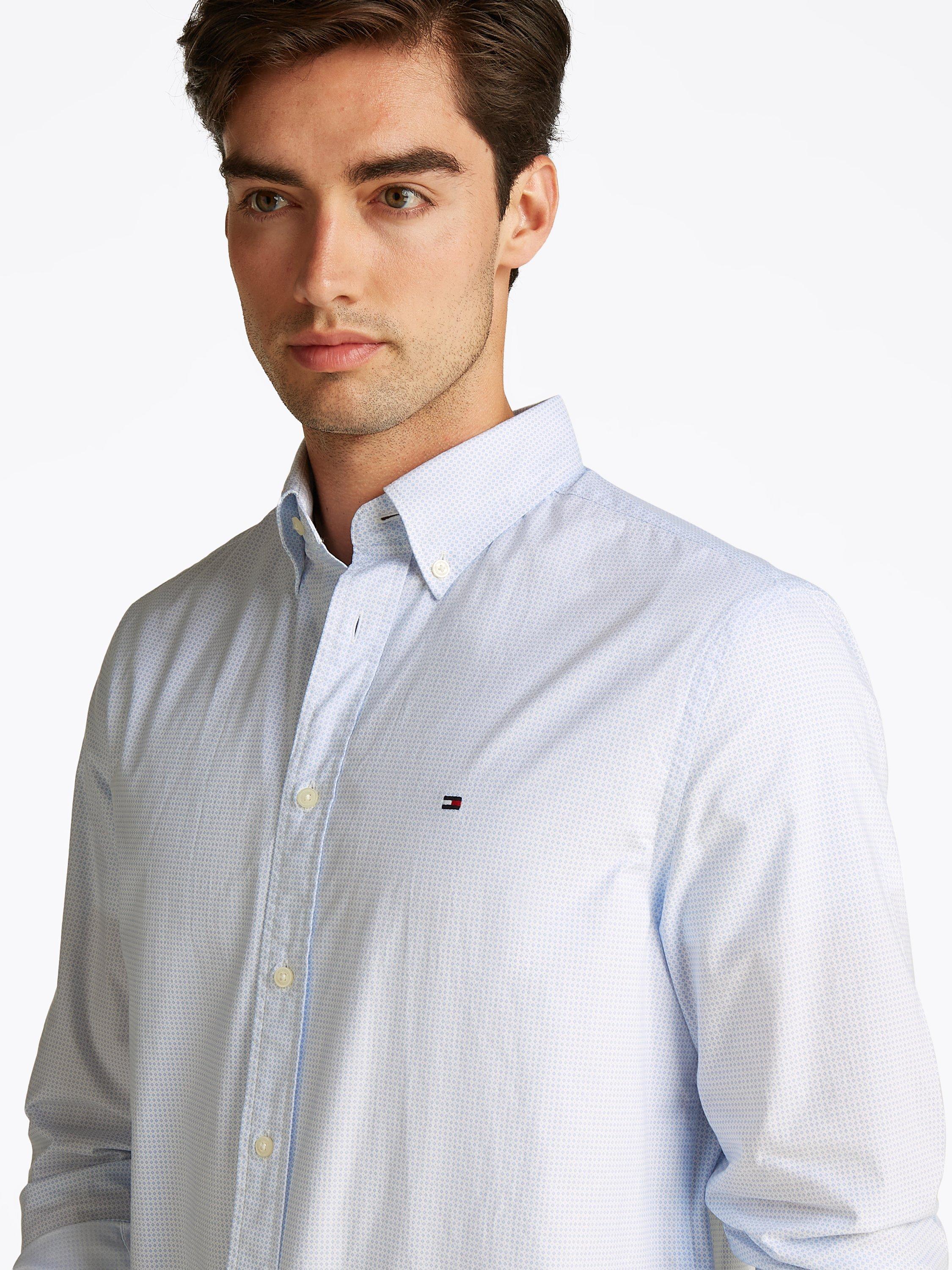Product image 4 of 6, which shows Tommy Hilfiger Cotton Flex Poplin Regular Fit Shirt, Optic White, S