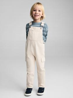 Mango Kids' Juanito Dungarees, Light Beige, Light Beige