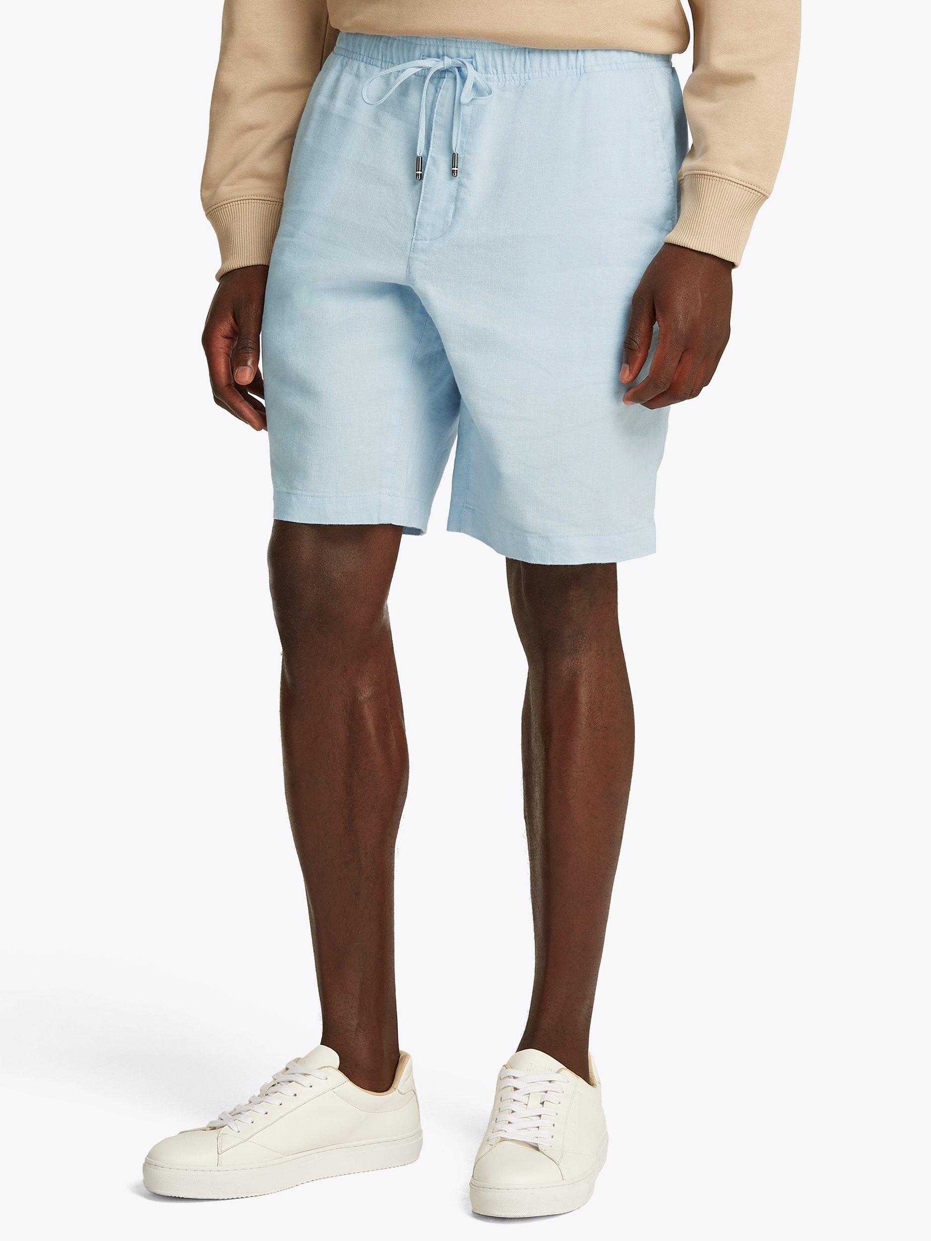 Product image 1 of 6, which shows Tommy Hilfiger Harlem Linen Blend Chino Shorts, Breezy Blue, 32R