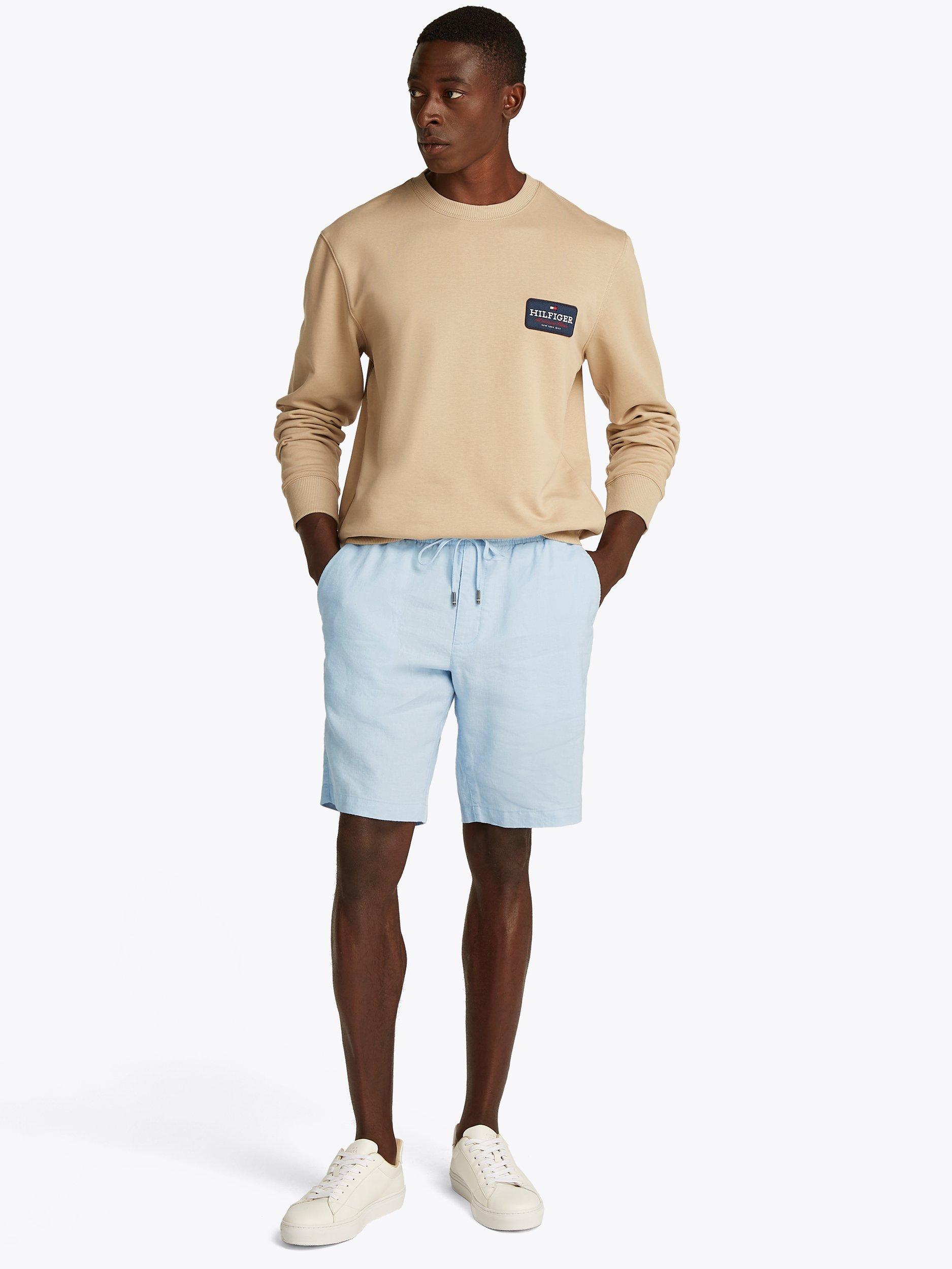 Product image 3 of 6, which shows Tommy Hilfiger Harlem Linen Blend Chino Shorts, Breezy Blue, 32R