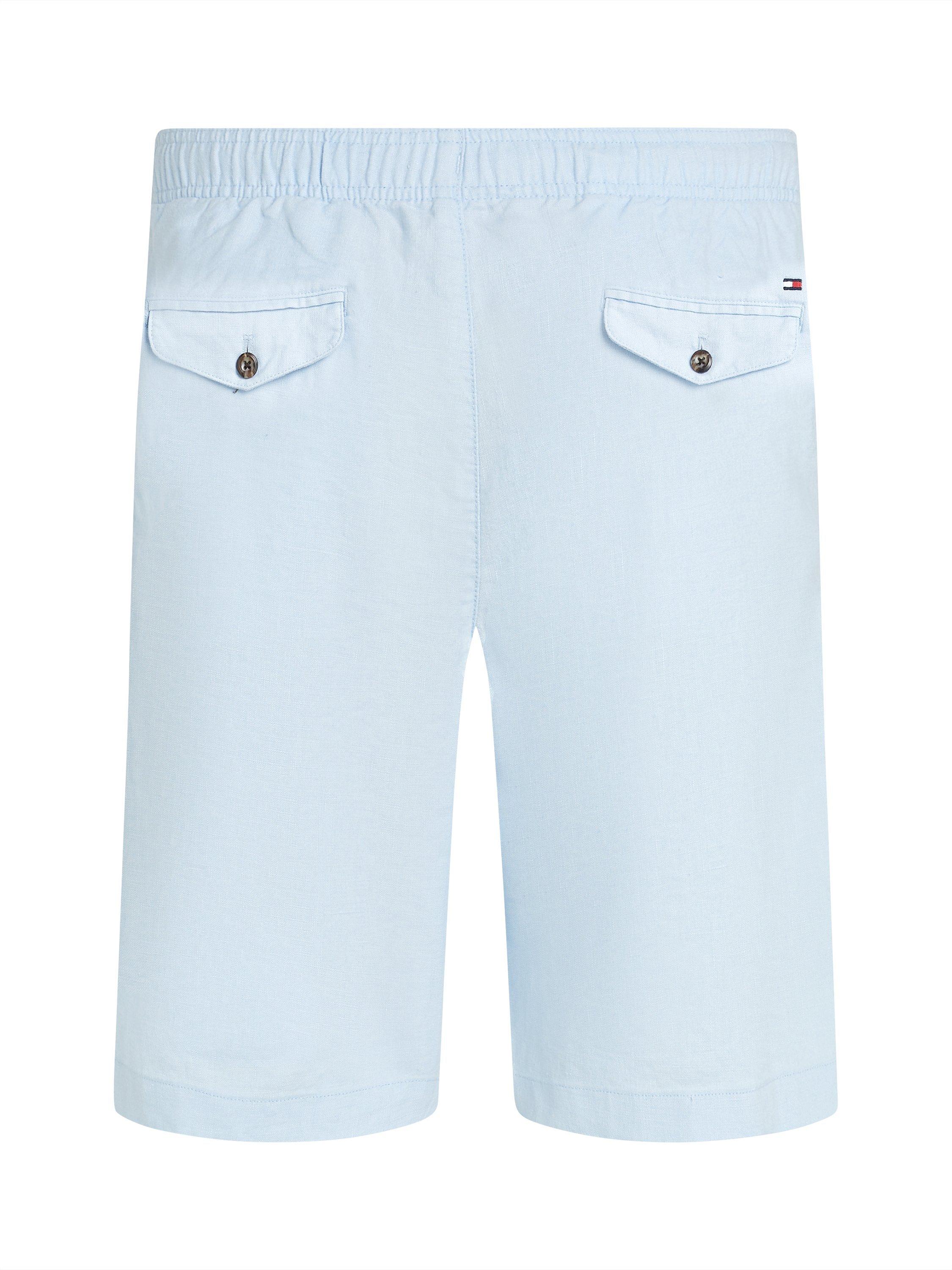Product image 6 of 6, which shows Tommy Hilfiger Harlem Linen Blend Chino Shorts, Breezy Blue, 32R