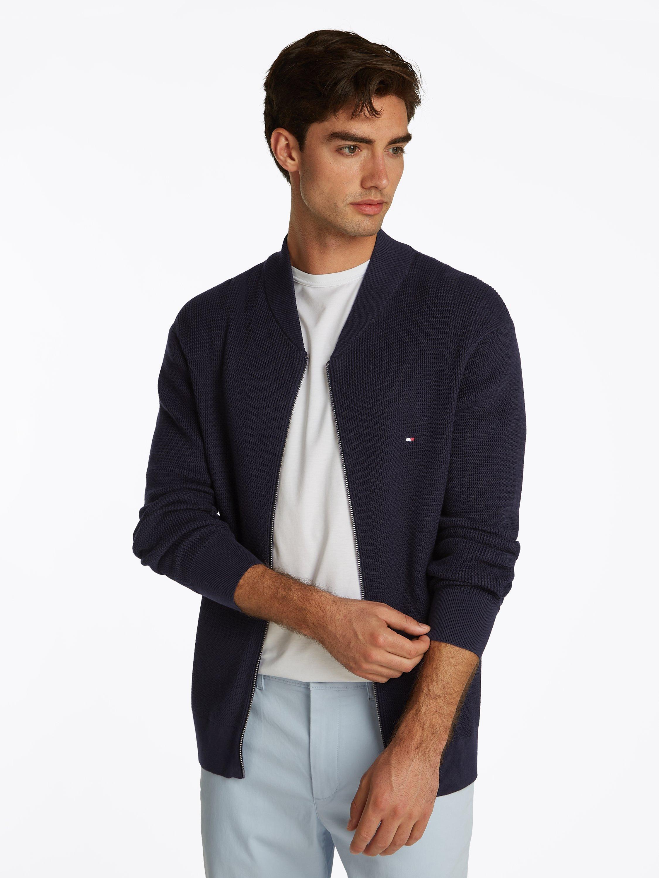 Product image 1 of 6, which shows Tommy Hilfiger V-Neck Baseball Jumper, Desert Sky, S