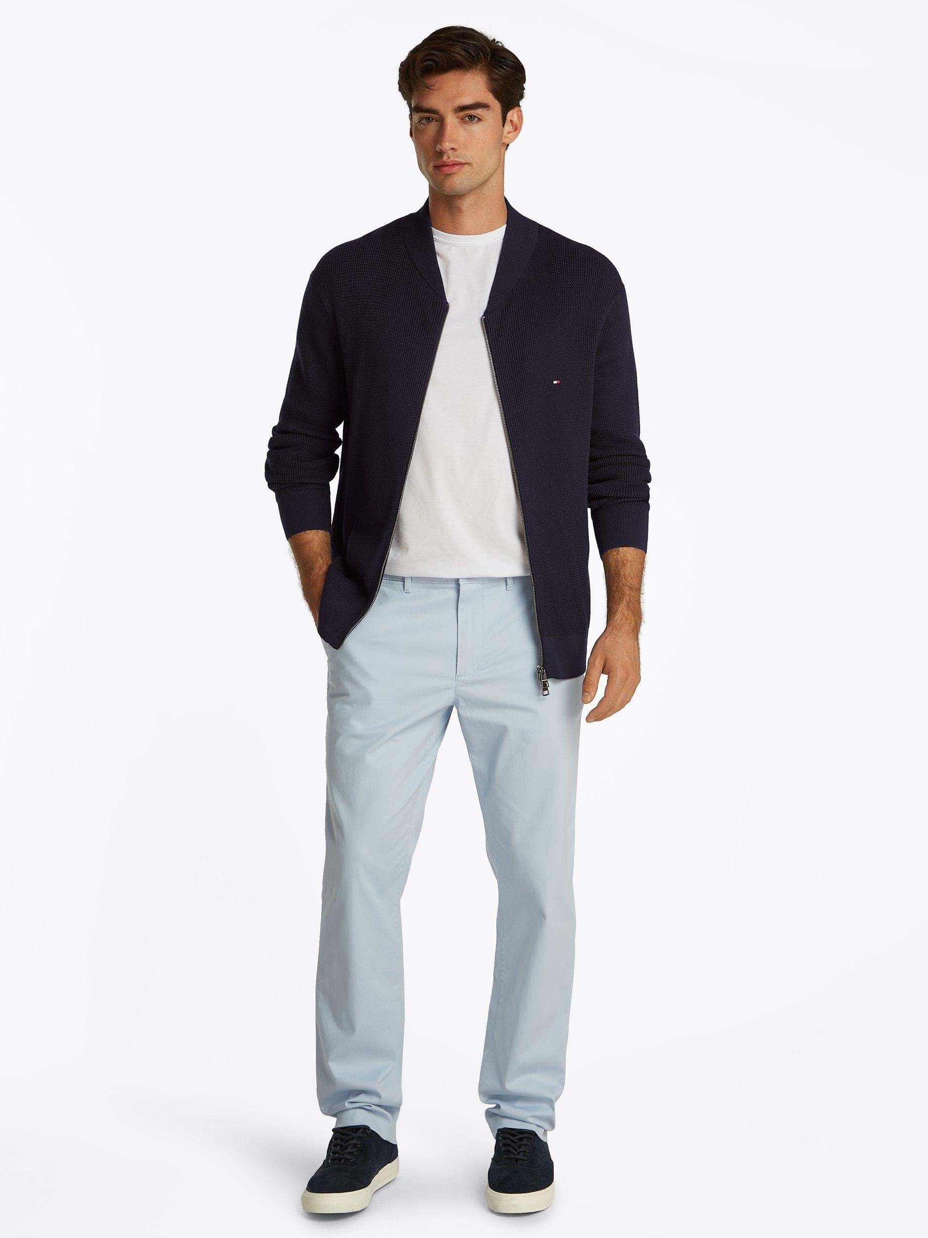 Product image 2 of 6, which shows Tommy Hilfiger V-Neck Baseball Jumper, Desert Sky, S