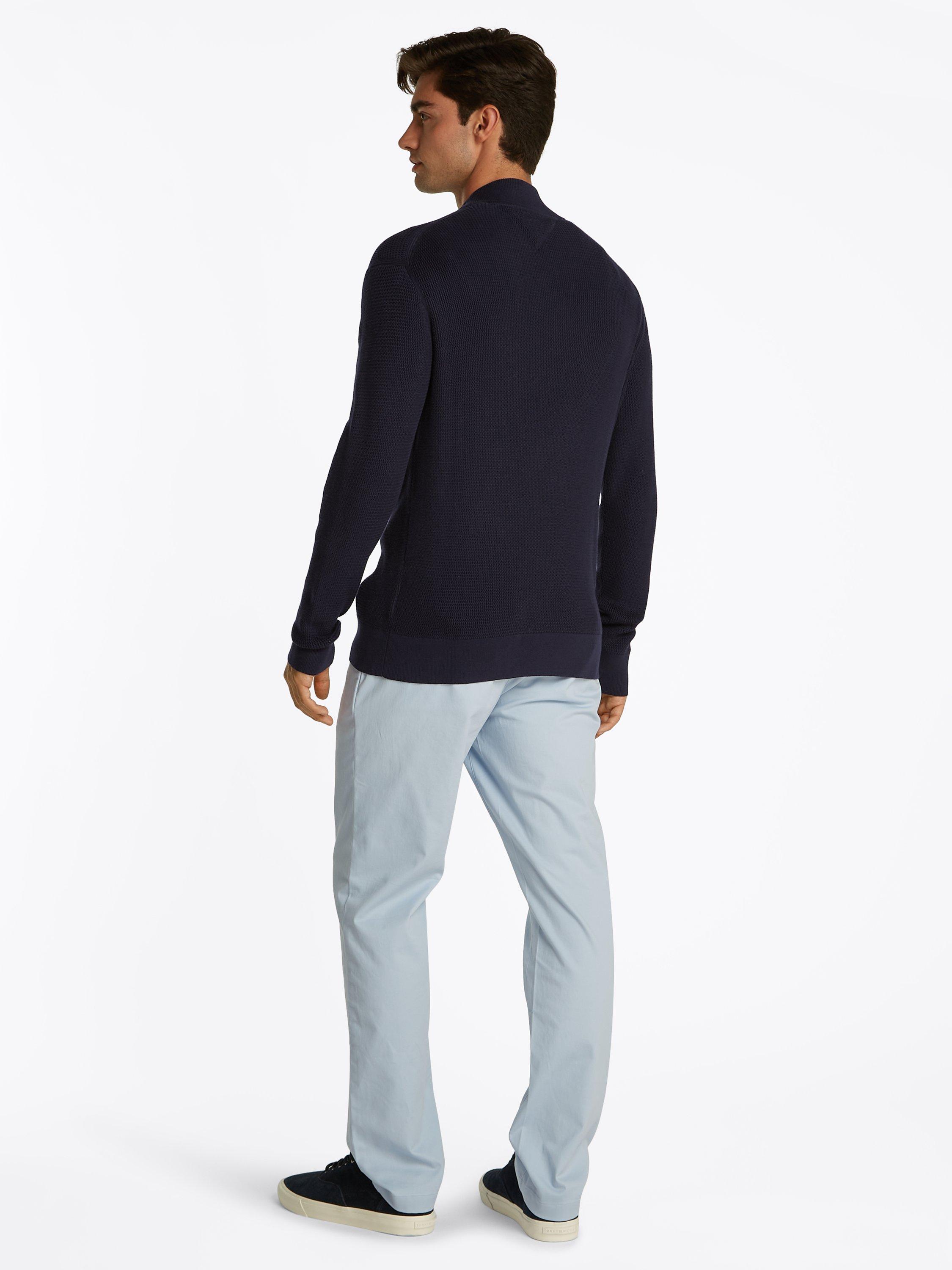 Product image 3 of 6, which shows Tommy Hilfiger V-Neck Baseball Jumper, Desert Sky, S