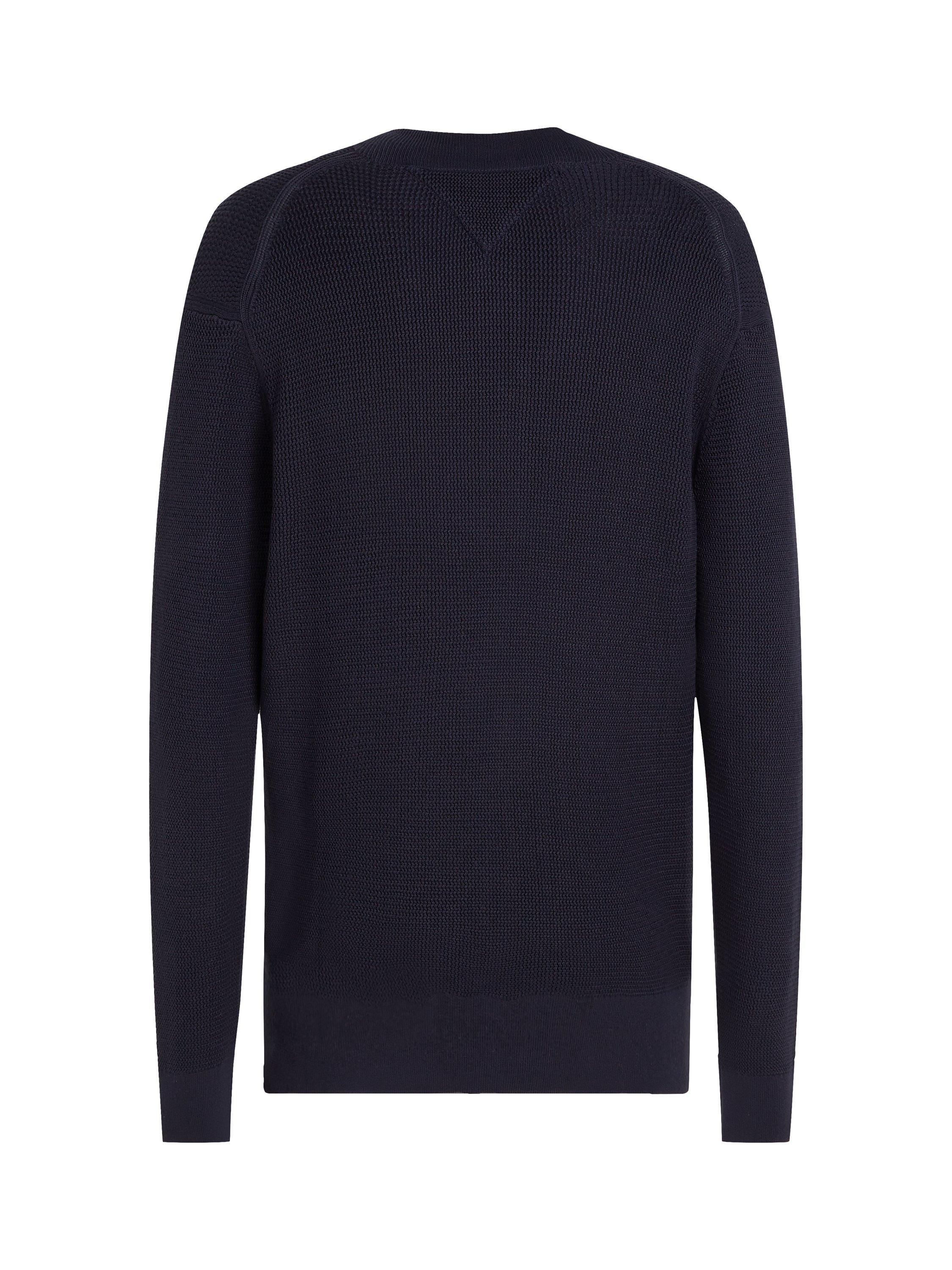 Product image 6 of 6, which shows Tommy Hilfiger V-Neck Baseball Jumper, Desert Sky, S