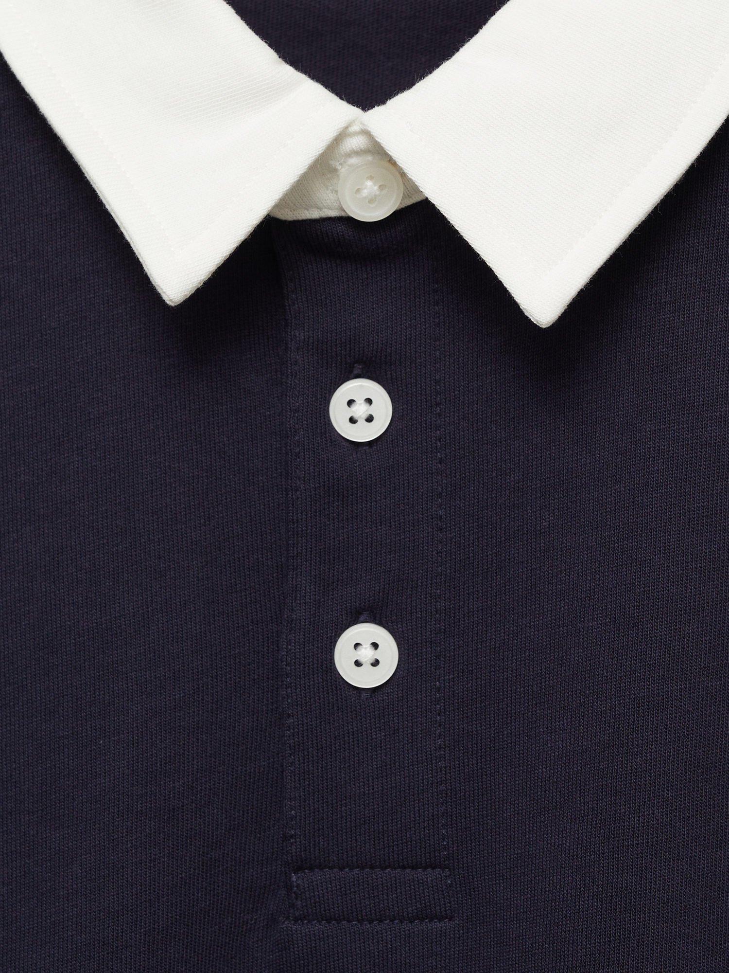 Product image 4 of 4, which shows Mango Kids' Join Golf Polo Shirt, Navy, 13-14 years