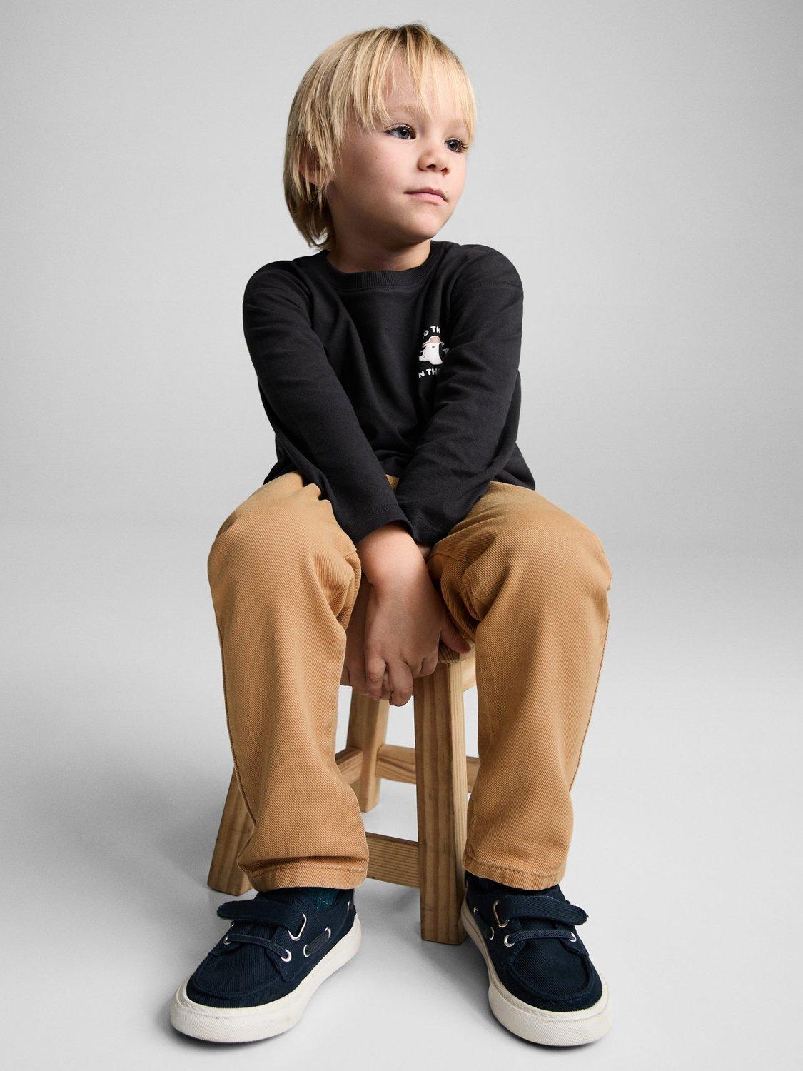 Product image 2 of 6, which shows Mango Kids' Bruno Straight Leg Chinos, Camel, 12-18 months