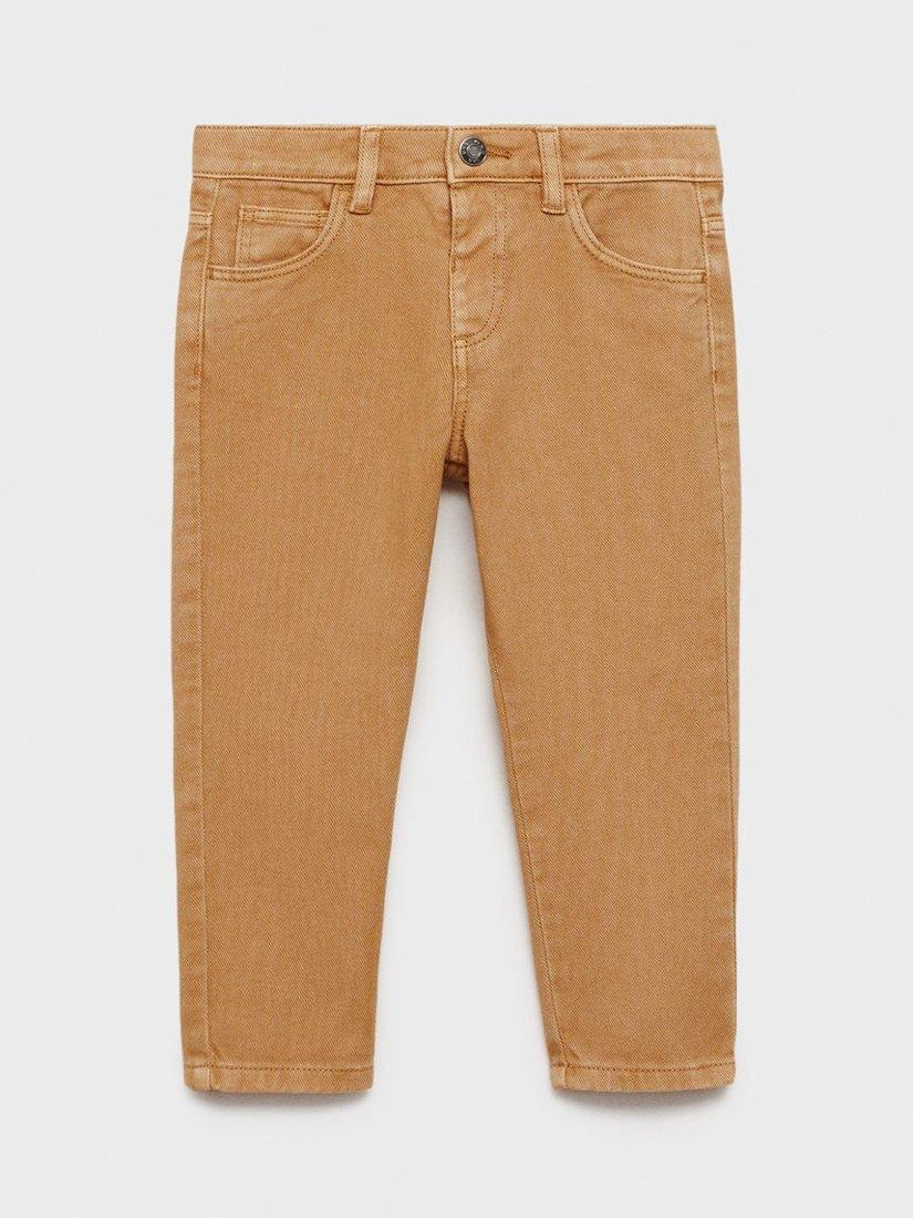 Product image 3 of 6, which shows Mango Kids' Bruno Straight Leg Chinos, Camel, 12-18 months