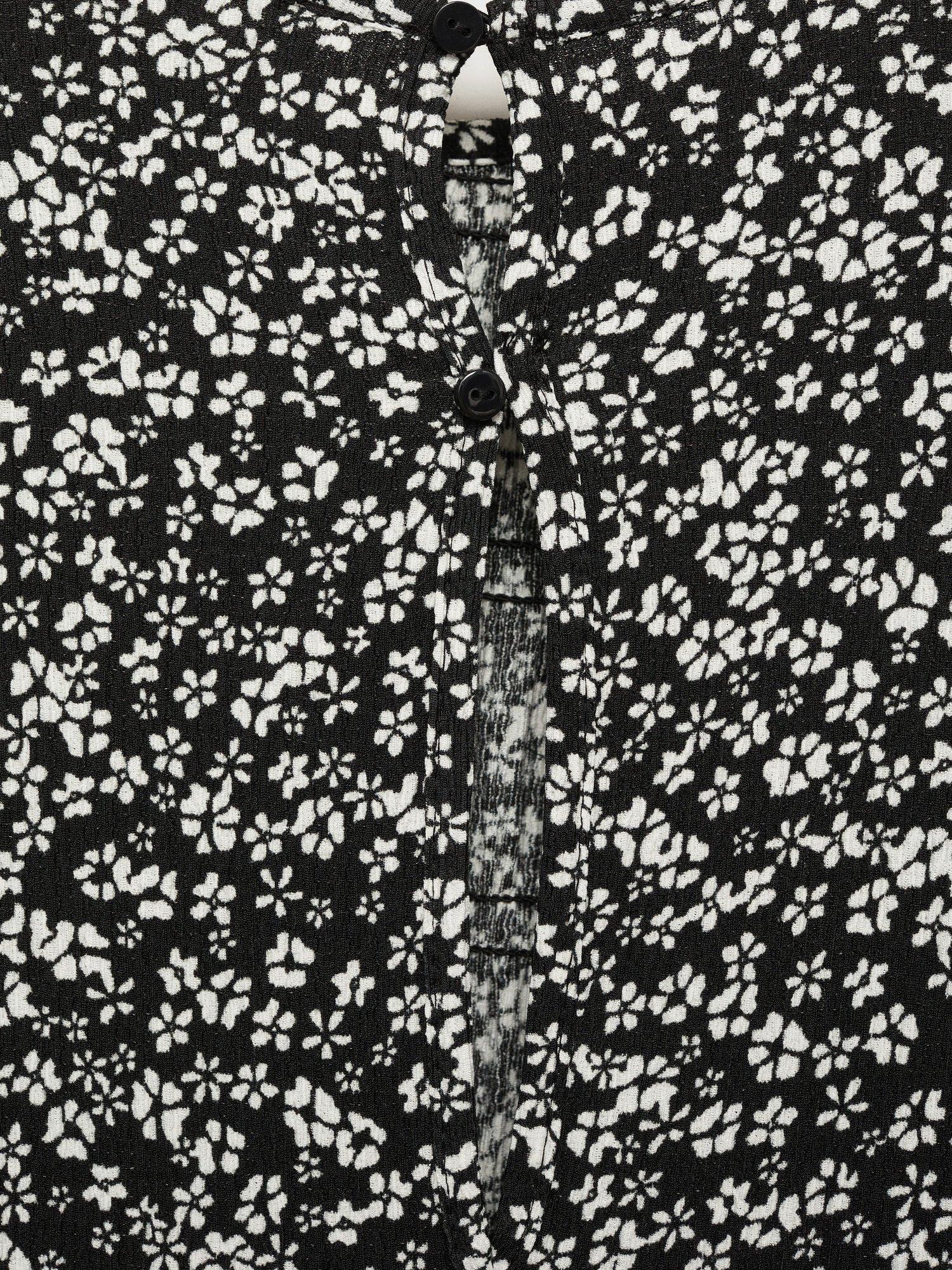 Product image 5 of 7, which shows Mango Kids' Nido Floral Jumpsuit, Black, 5-6 years