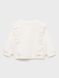 Mango Kids' Jane Cotton Sweatshirt, Natural White, Natural White