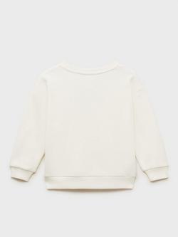 Mango Kids' Minnie Mouse Lazo Sweatshirt, Natural White - view 2, Natural White