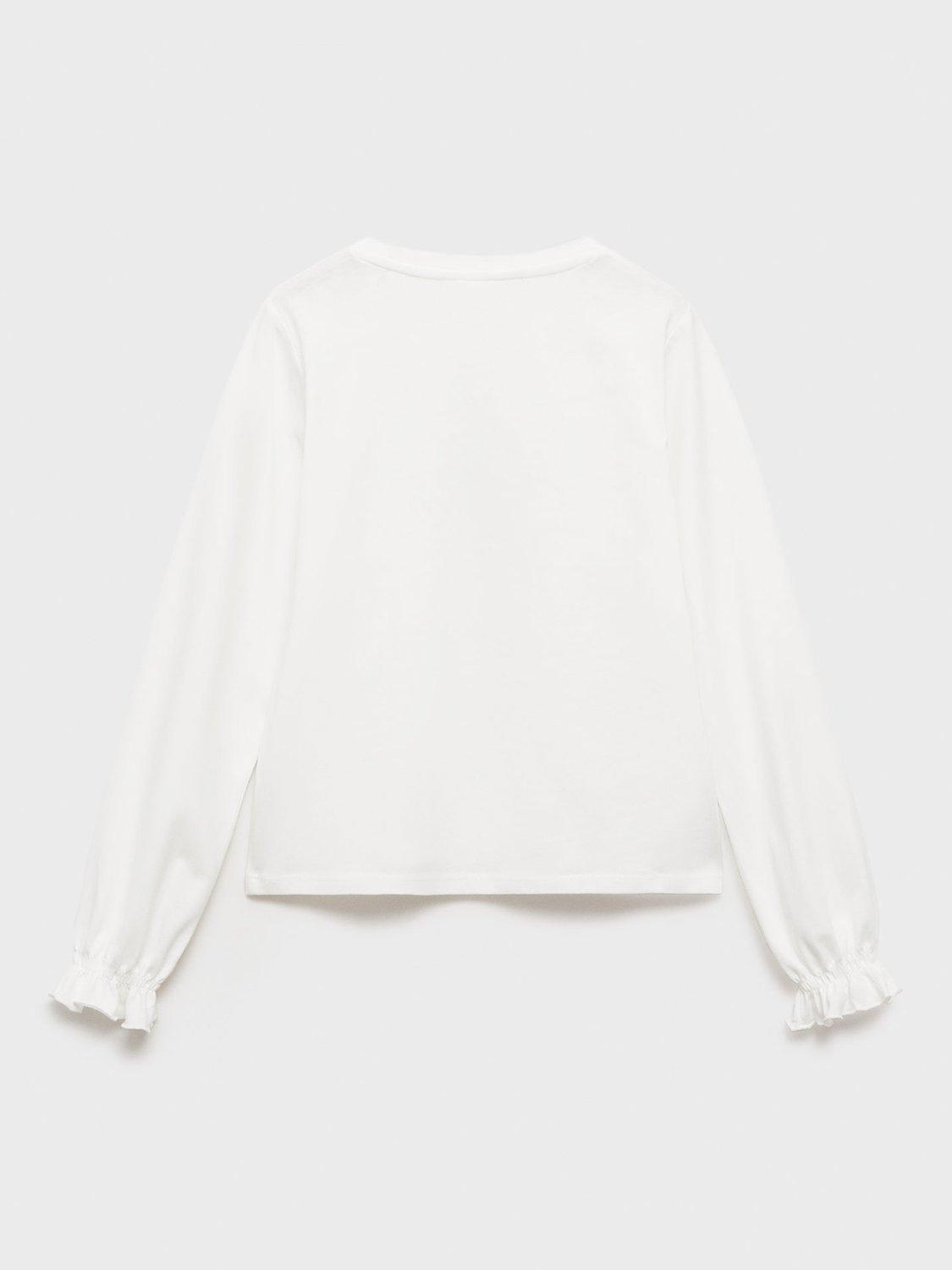 Product image 4 of 7, which shows Mango Kids' Bonjour Dream Big Tee, Natural White, 13-14 years