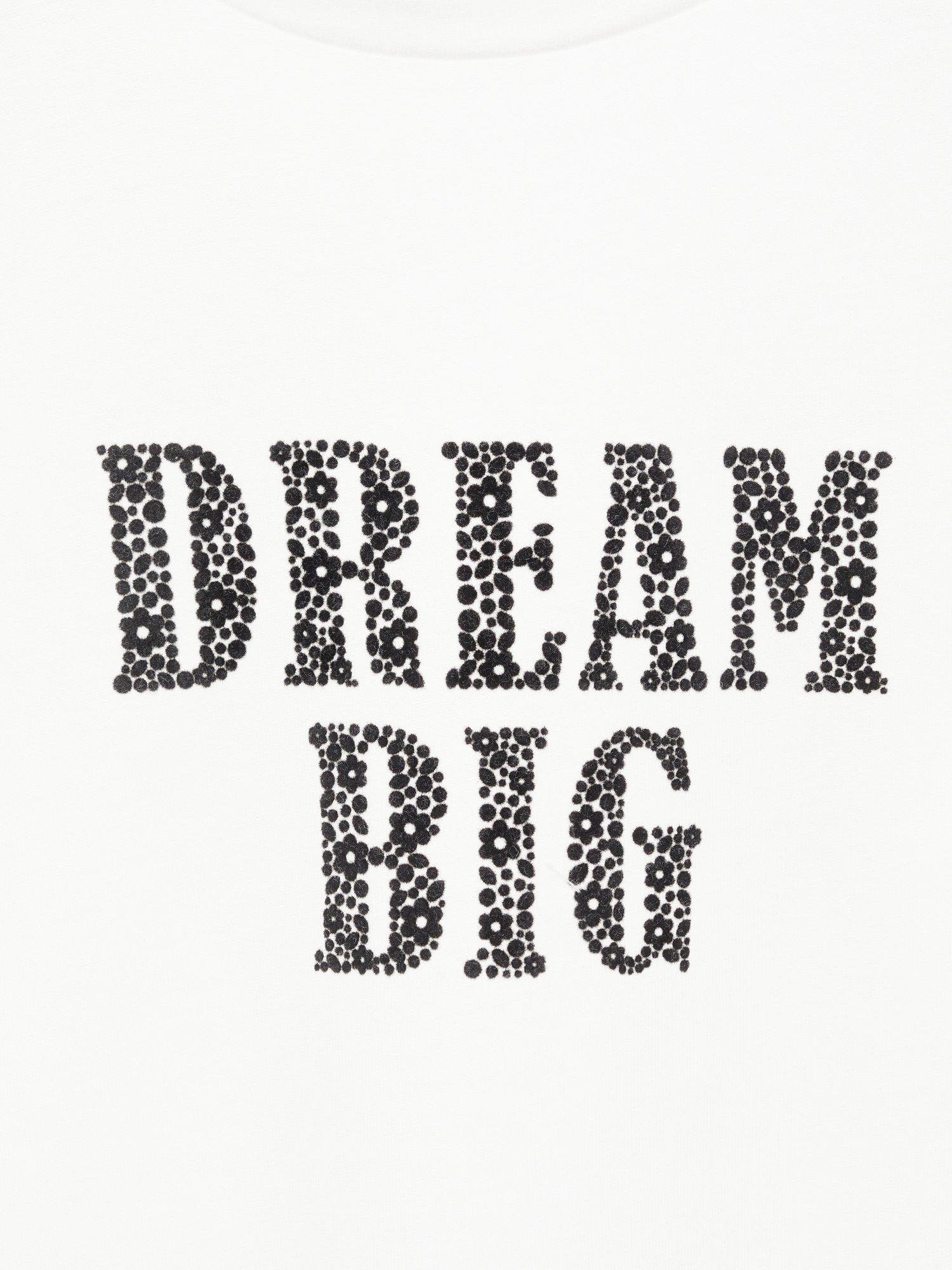 Product image 7 of 7, which shows Mango Kids' Bonjour Dream Big Tee, Natural White, 13-14 years
