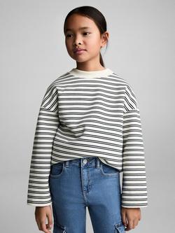 Mango Kids' Flared Cargo Jeans, Open Blue - view 2, Open Blue