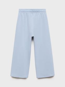 Mango Kids' Guay Wide Leg Joggers - view 2, Pastel Blue