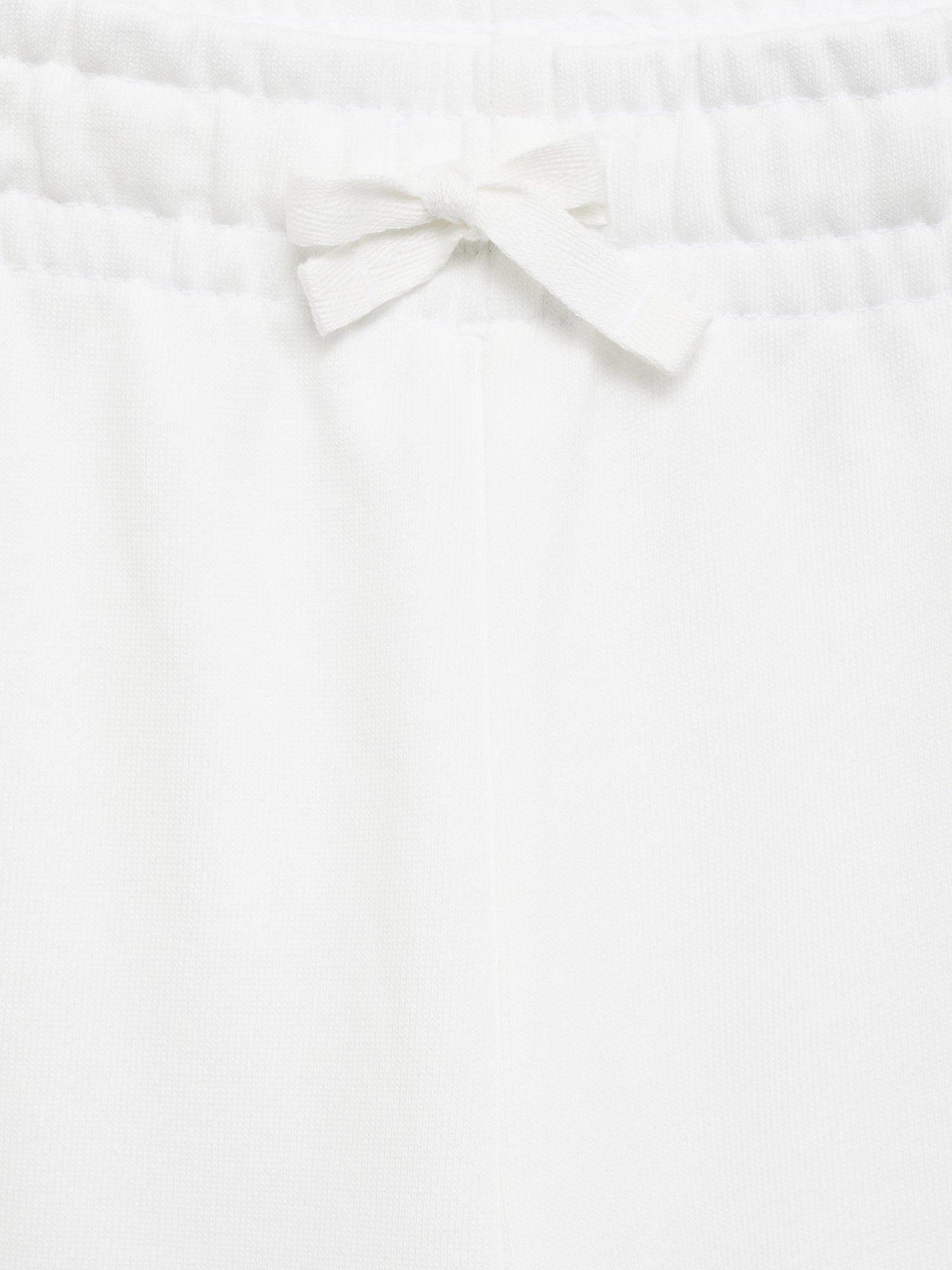 Product image 6 of 6, which shows Mango Kids' Guay Wide Leg Joggers, Natural White, 5 years