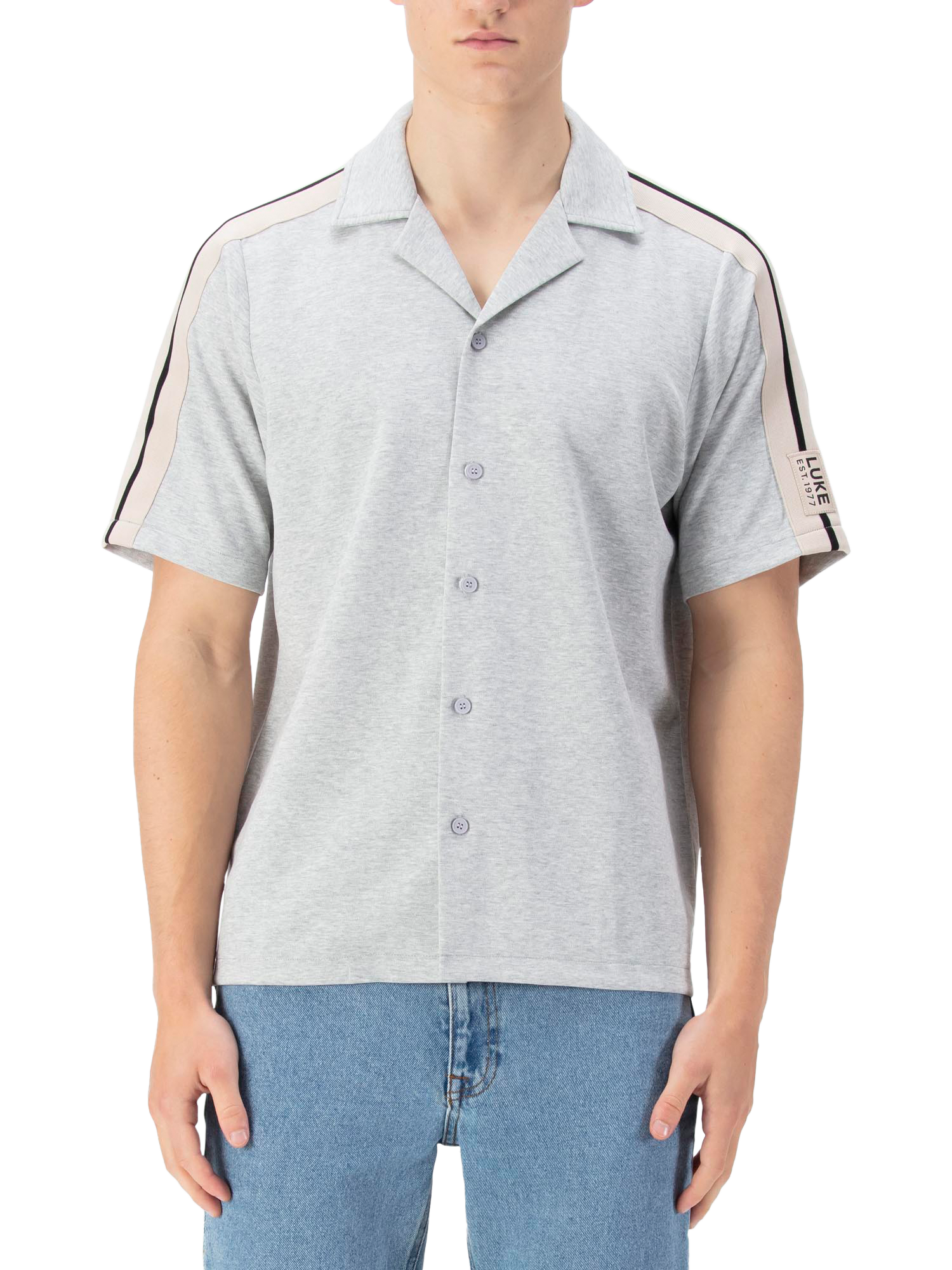 Product image 1 of 6, which shows LUKE 1977 Peking Regular Fit Shirt, Grey, XS