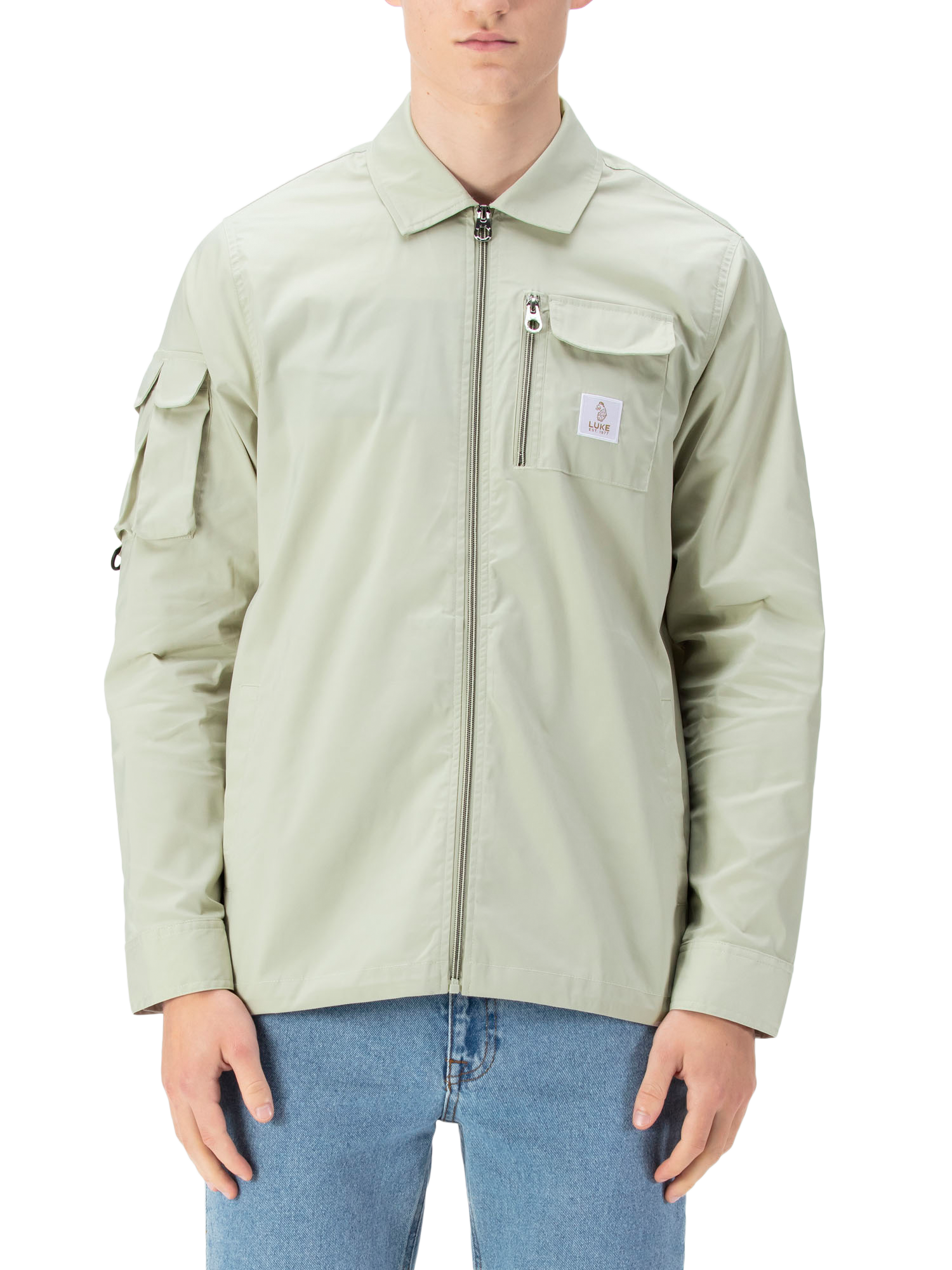Product image 1 of 6, which shows LUKE 1977 Vietnam Technical Jacket, Pale Green, XS