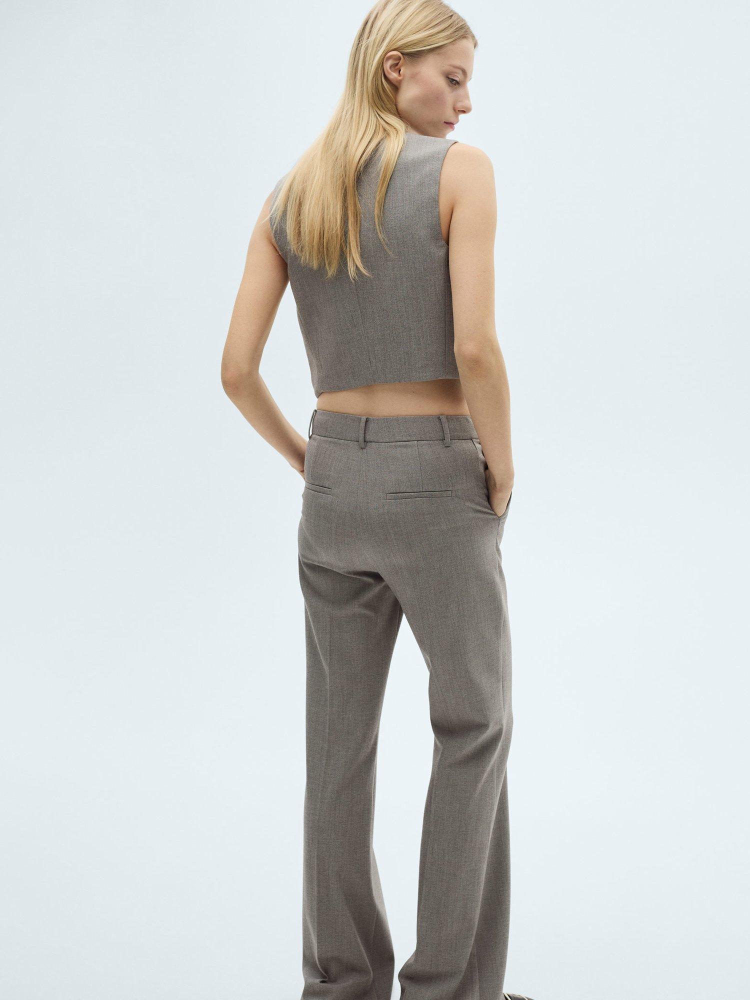 Product image 4 of 7, which shows Mango Bowery Tailored Waistcoat, Grey, XS