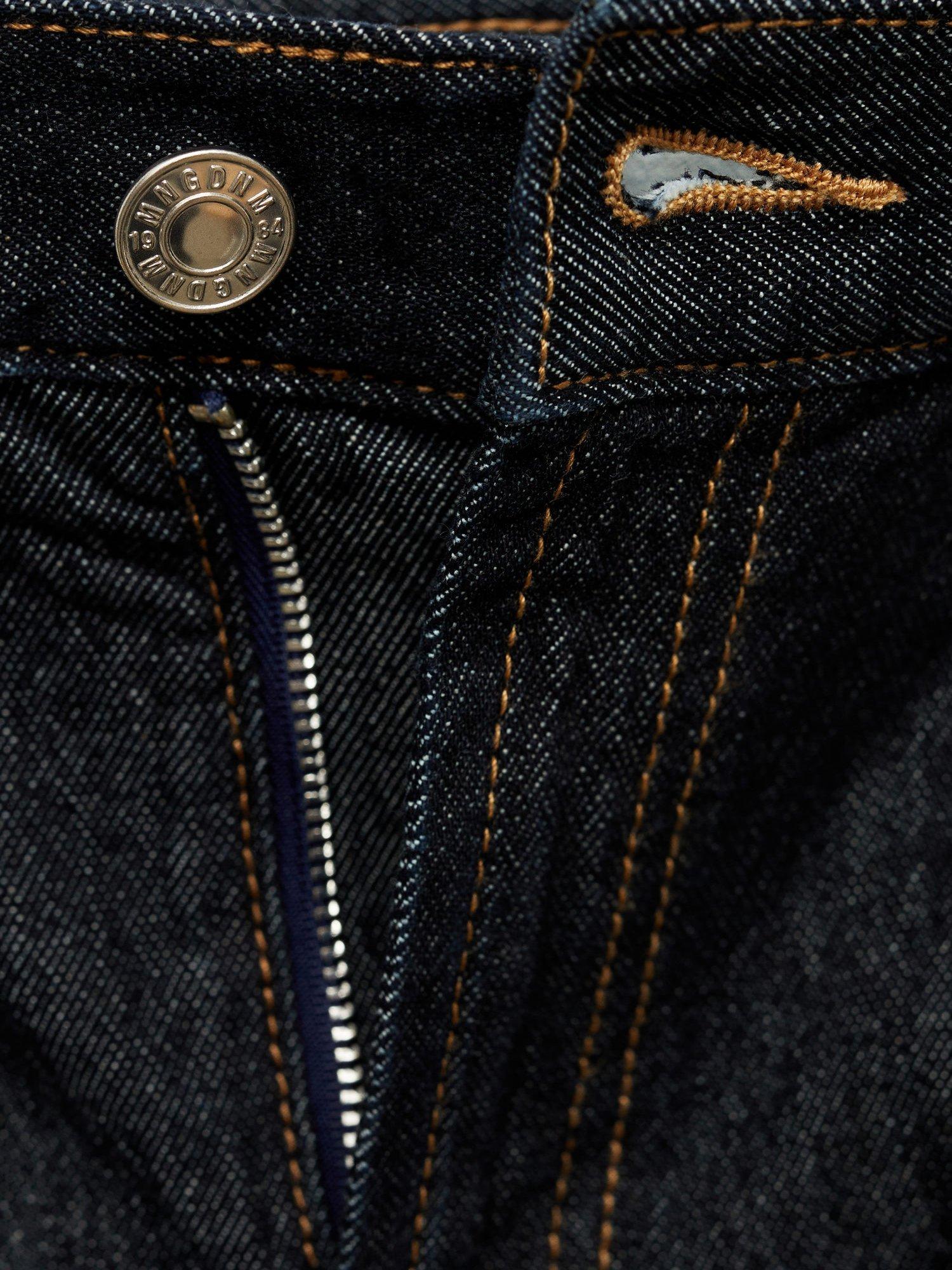 Product image 5 of 7, which shows Mango Elise High Rise Wide Leg Jeans, Navy, 8