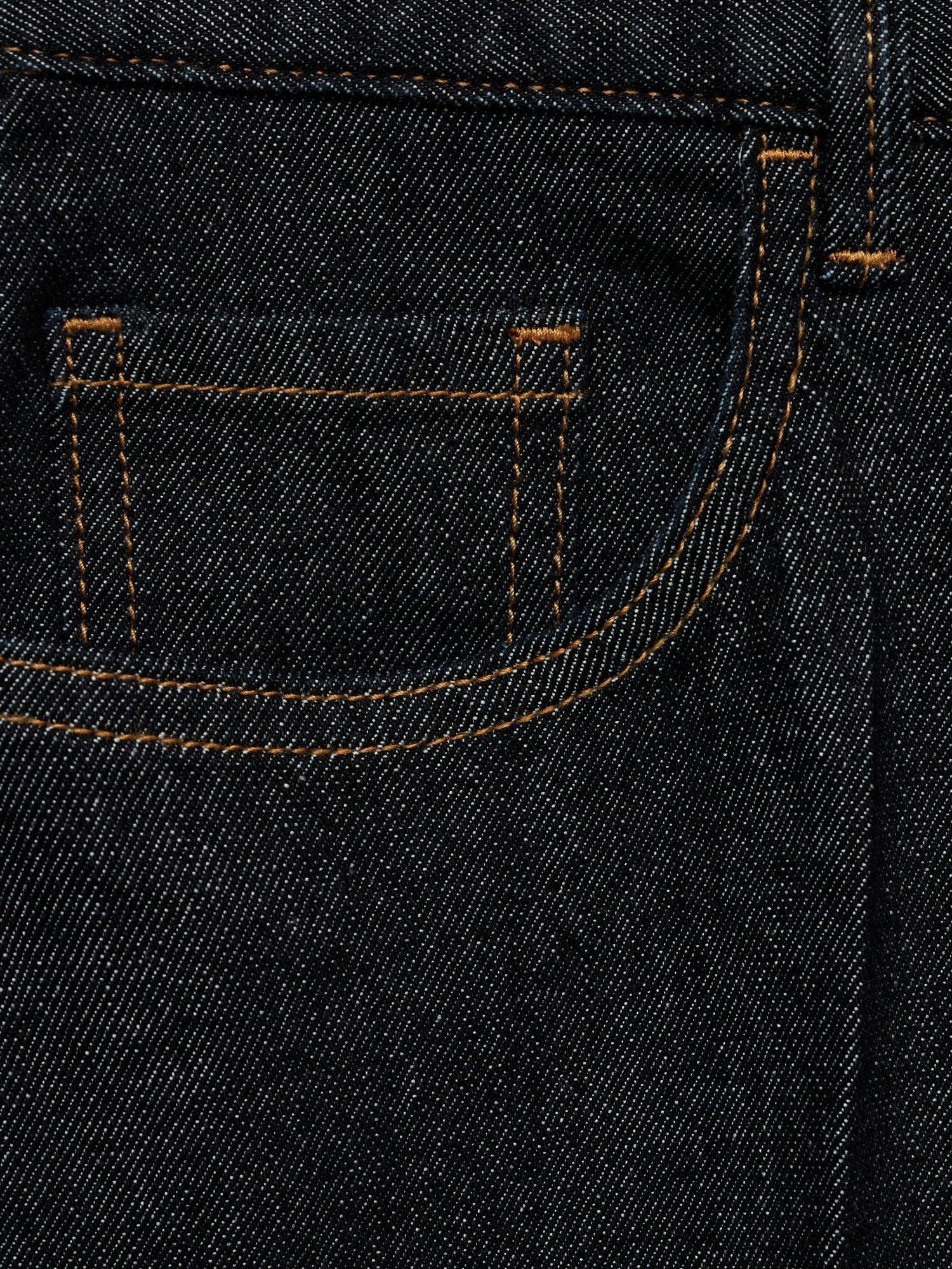 Product image 7 of 7, which shows Mango Elise High Rise Wide Leg Jeans, Navy, 8