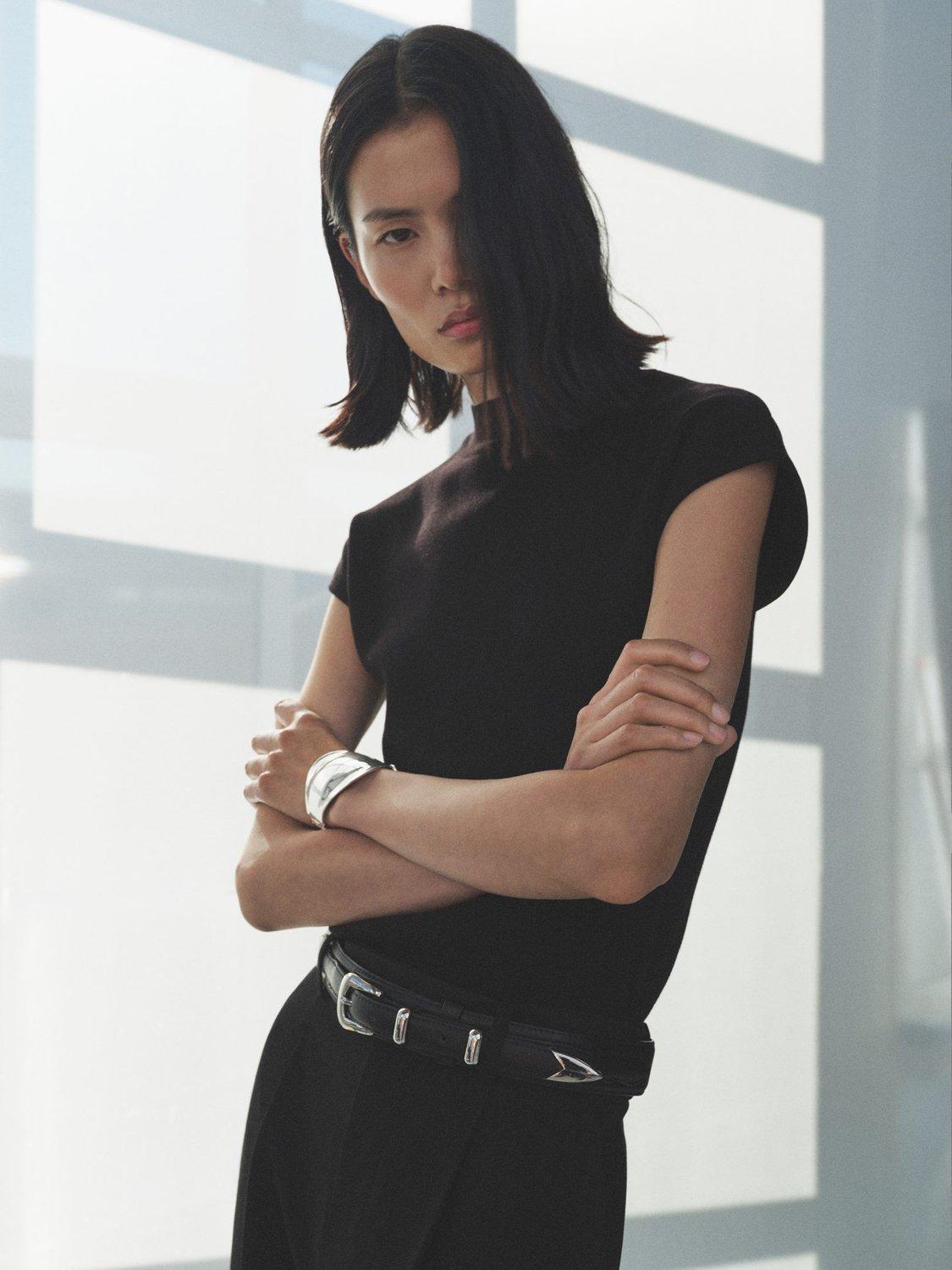 Mango Dumin Short Sleeve Jumper, Black