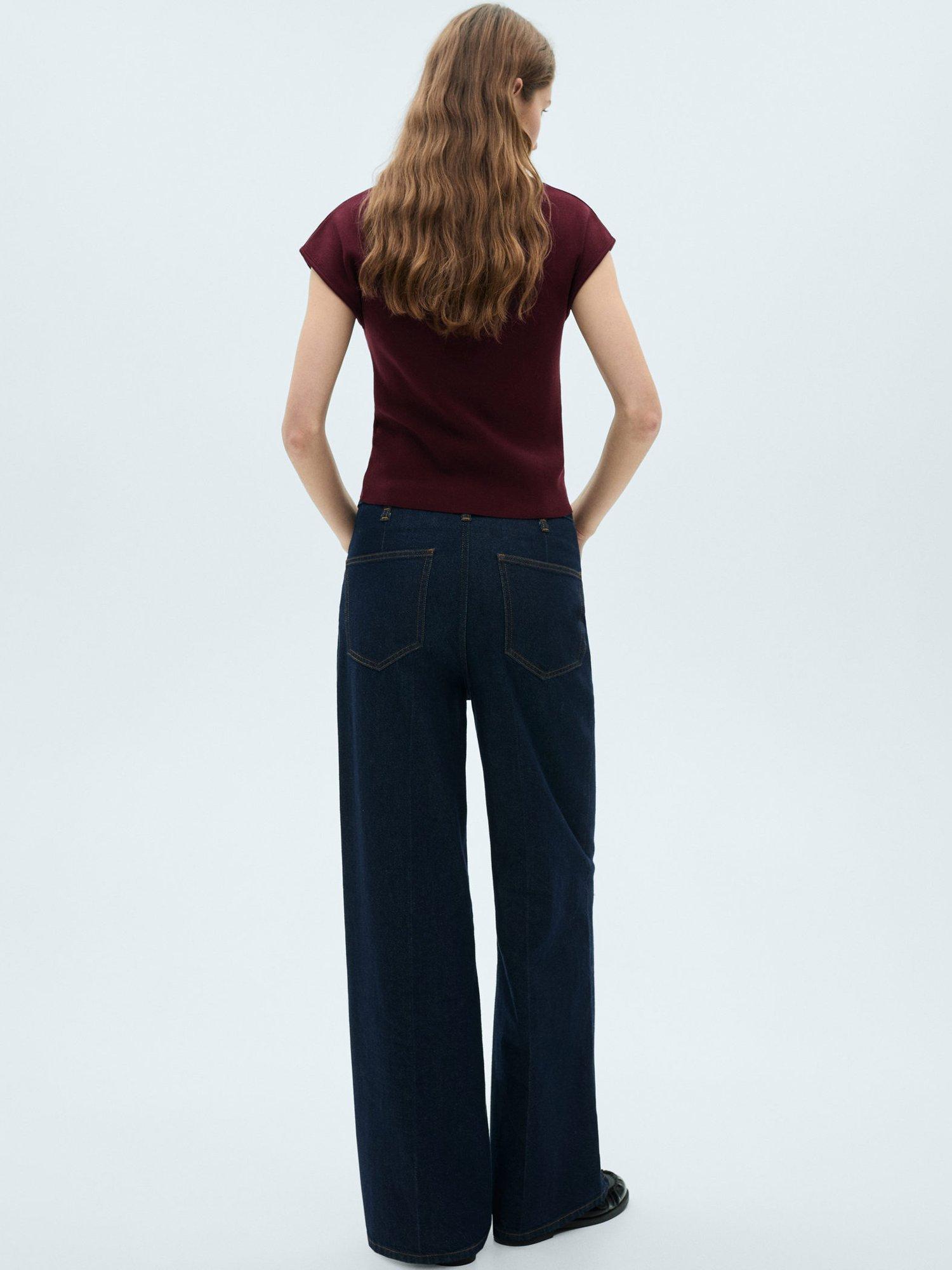 Product image 4 of 6, which shows Mango Dumin High Neck Jumper, Maroon, L
