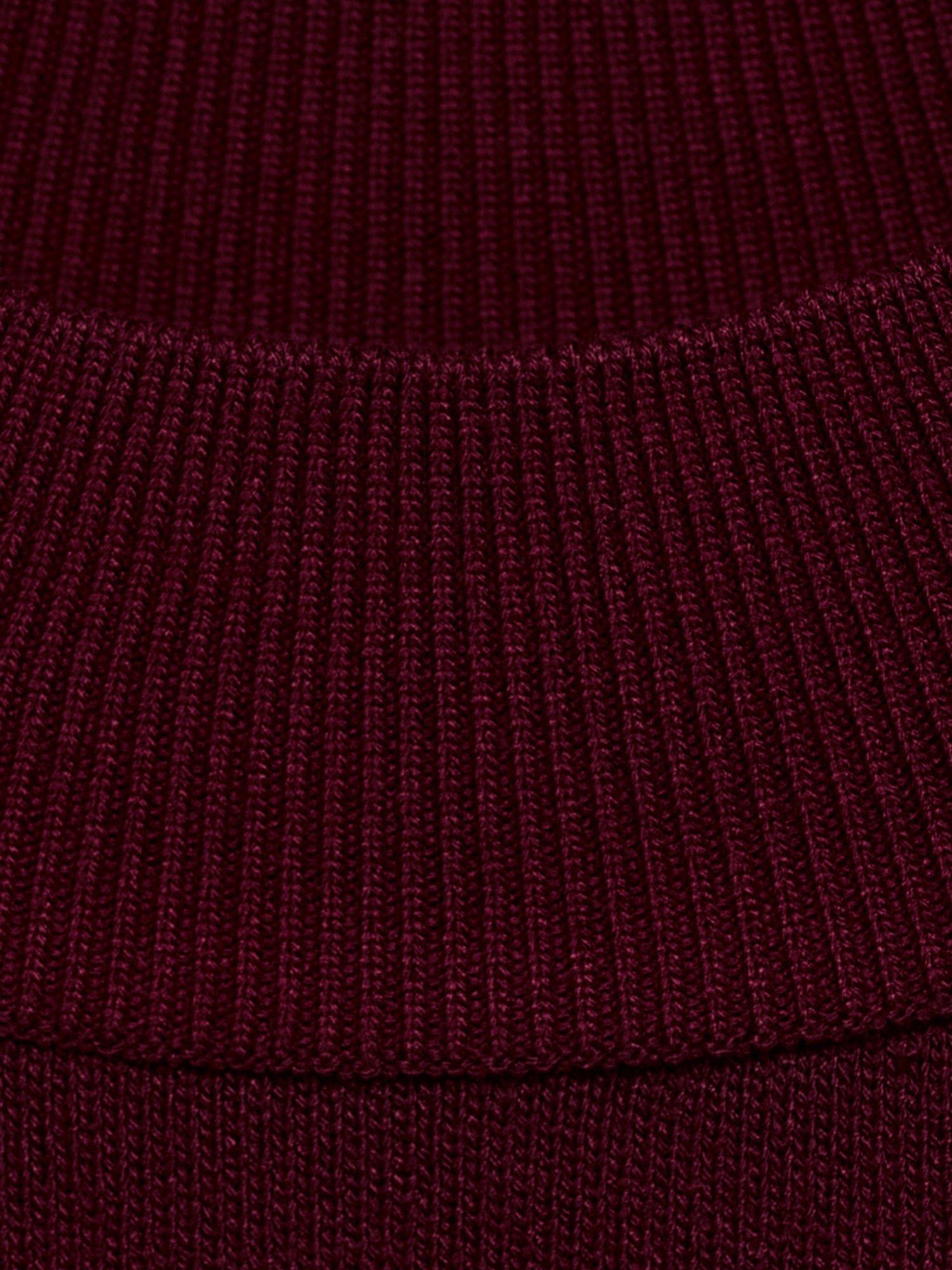 Product image 6 of 6, which shows Mango Dumin High Neck Jumper, Maroon, L