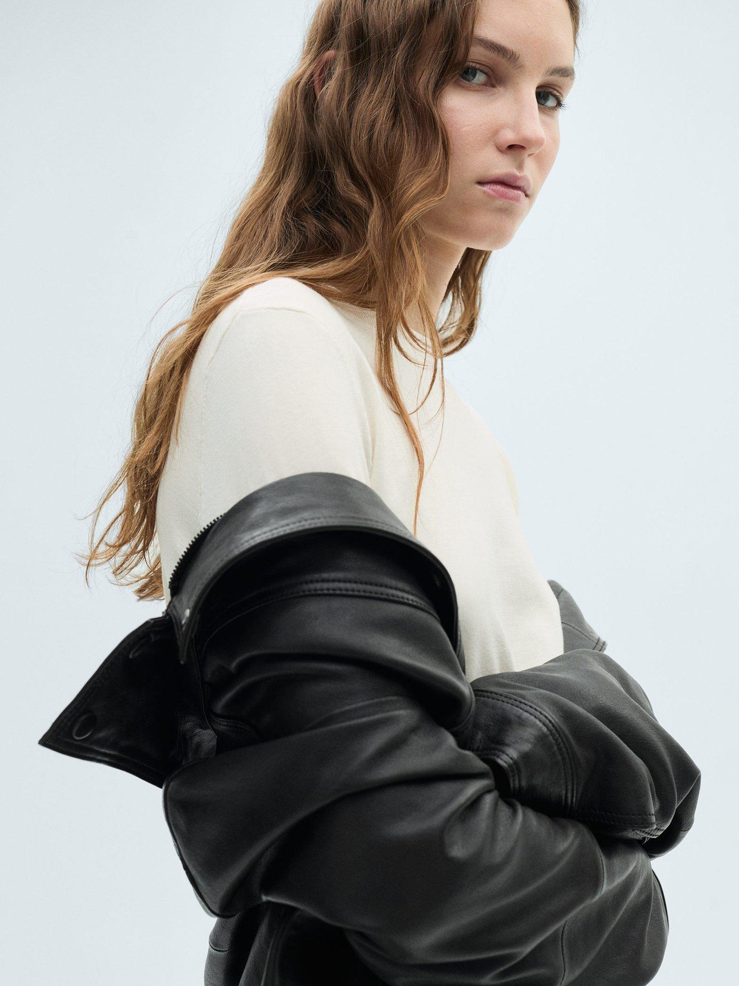 Product image 3 of 7, which shows Mango Luka Round Neck Jumper, Cream, XXXL