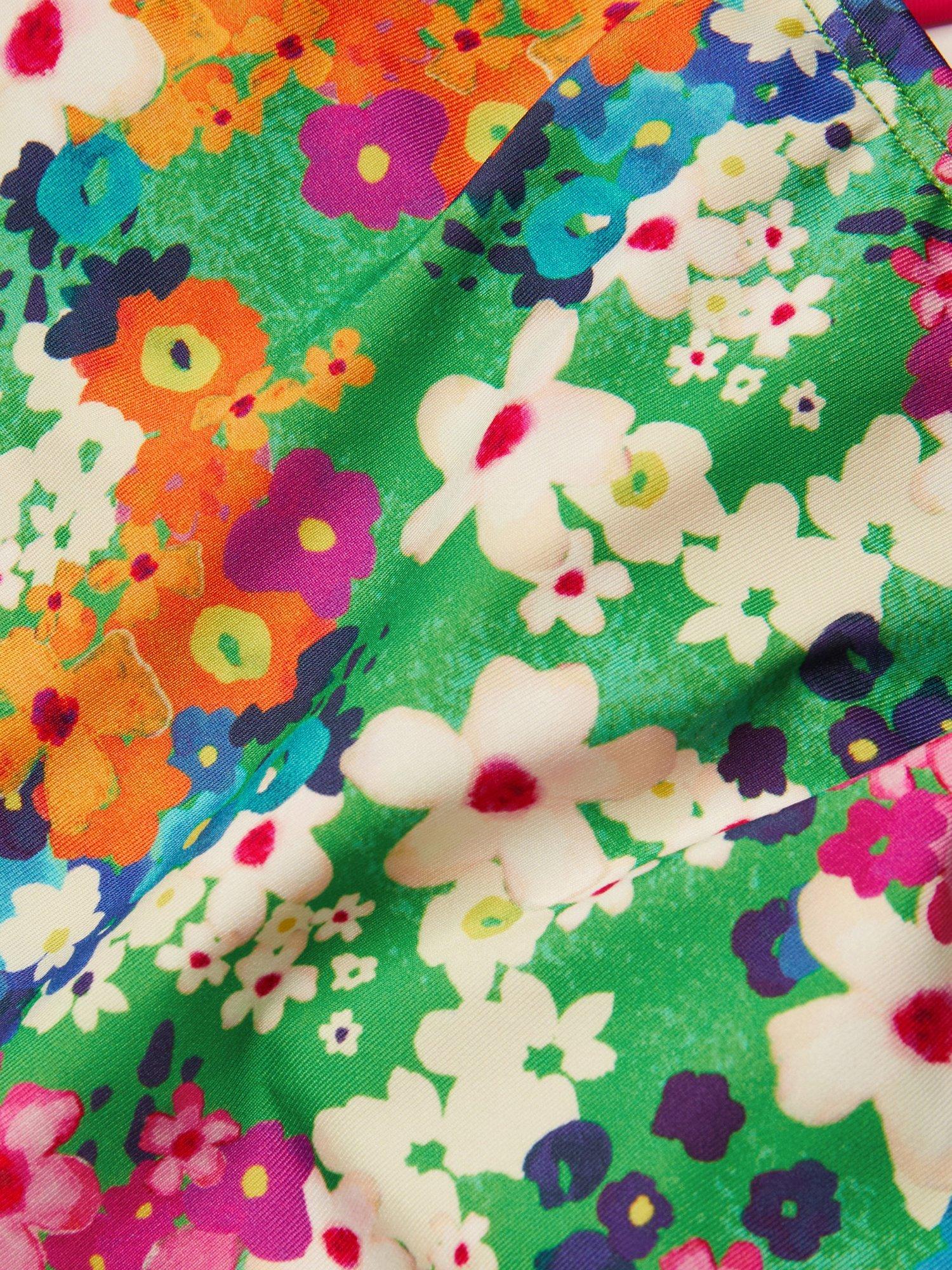 Product image 3 of 3, which shows Monsoon Kids' Floral Bikini Set, Green, 3-4 years