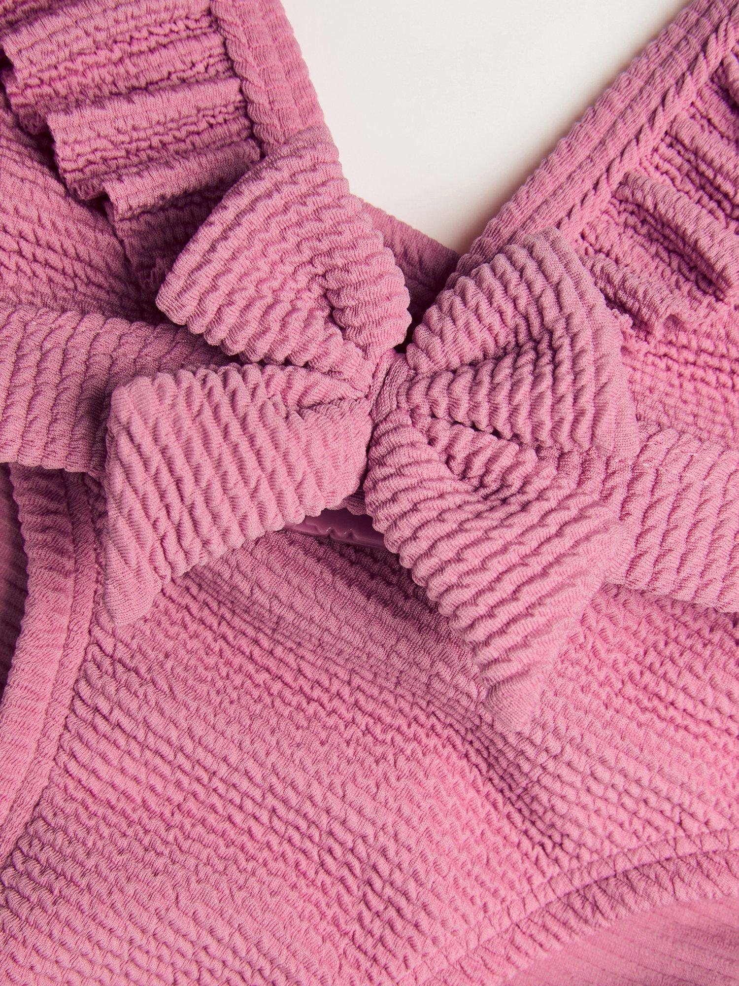 Product image 3 of 3, which shows Monsoon Kids' Seersucker Bikini Set, Pink, 3-4 years
