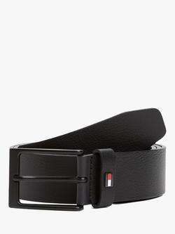 Tommy Hilfiger Leather Belt, Black, Black