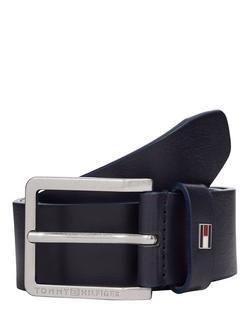 Tommy Hilfiger Oliver Leather Belt, Space Blue, Space Blue
