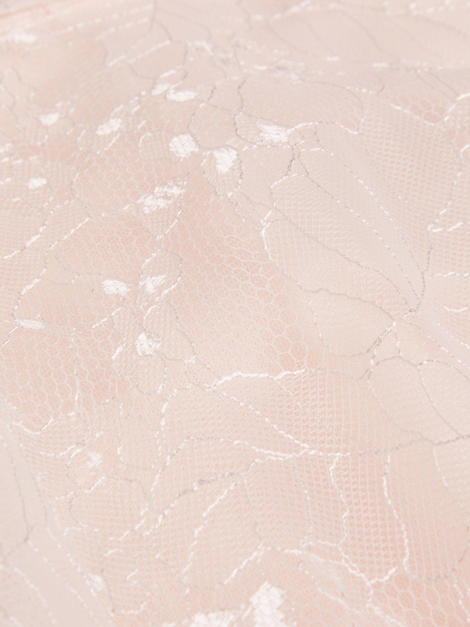 Product image 4 of 4, which shows Monsoon Kids' Lace Belt Dress, Ivory, 3 years