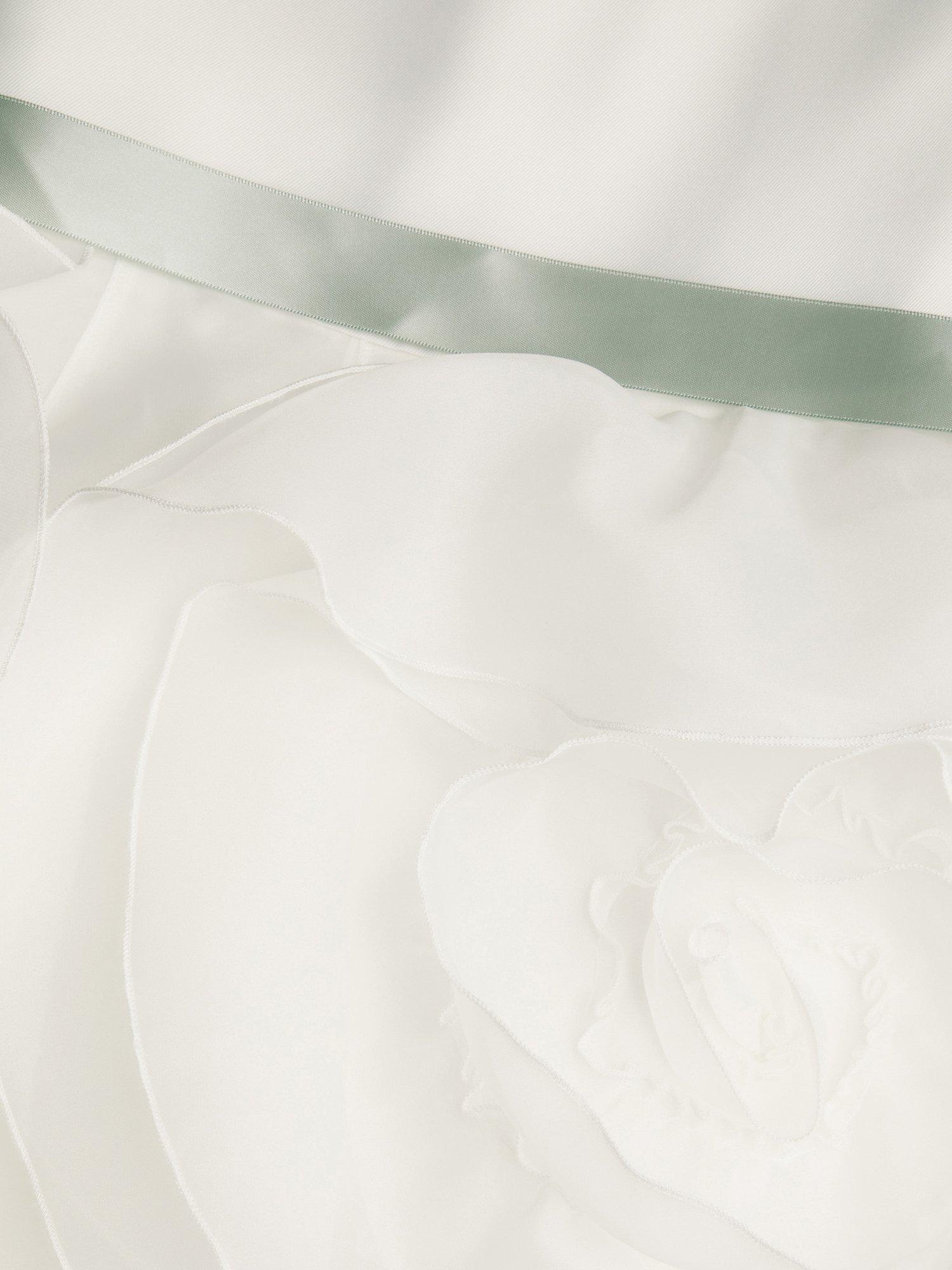Product image 4 of 4, which shows Monsoon Kids' Organza Ruffle Can Can Dress, Ivory, 3 years