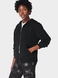 Sweaty Betty Revive Zip Organic Cotton Rich Hoodie, Black